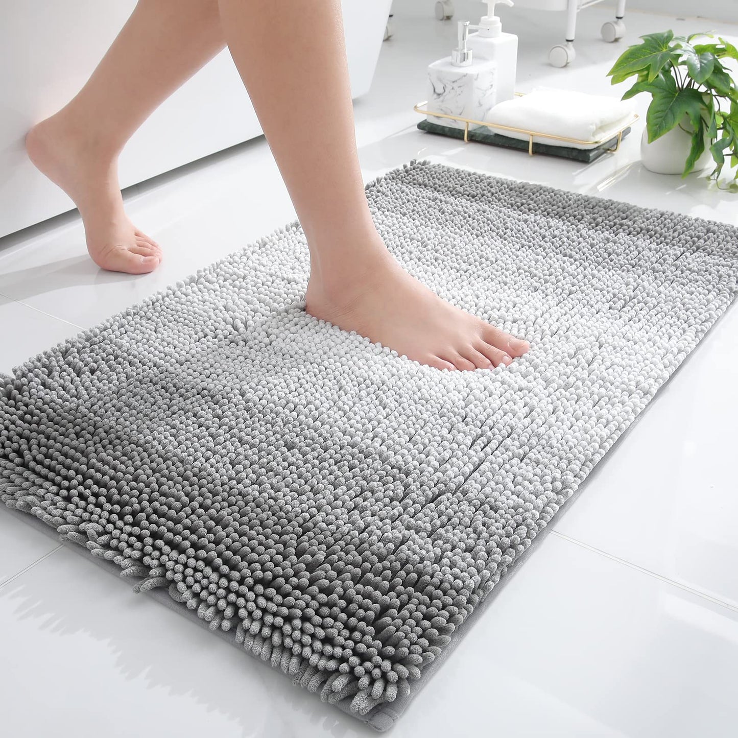 Smiry Luxury Chenille Bathroom Rugs