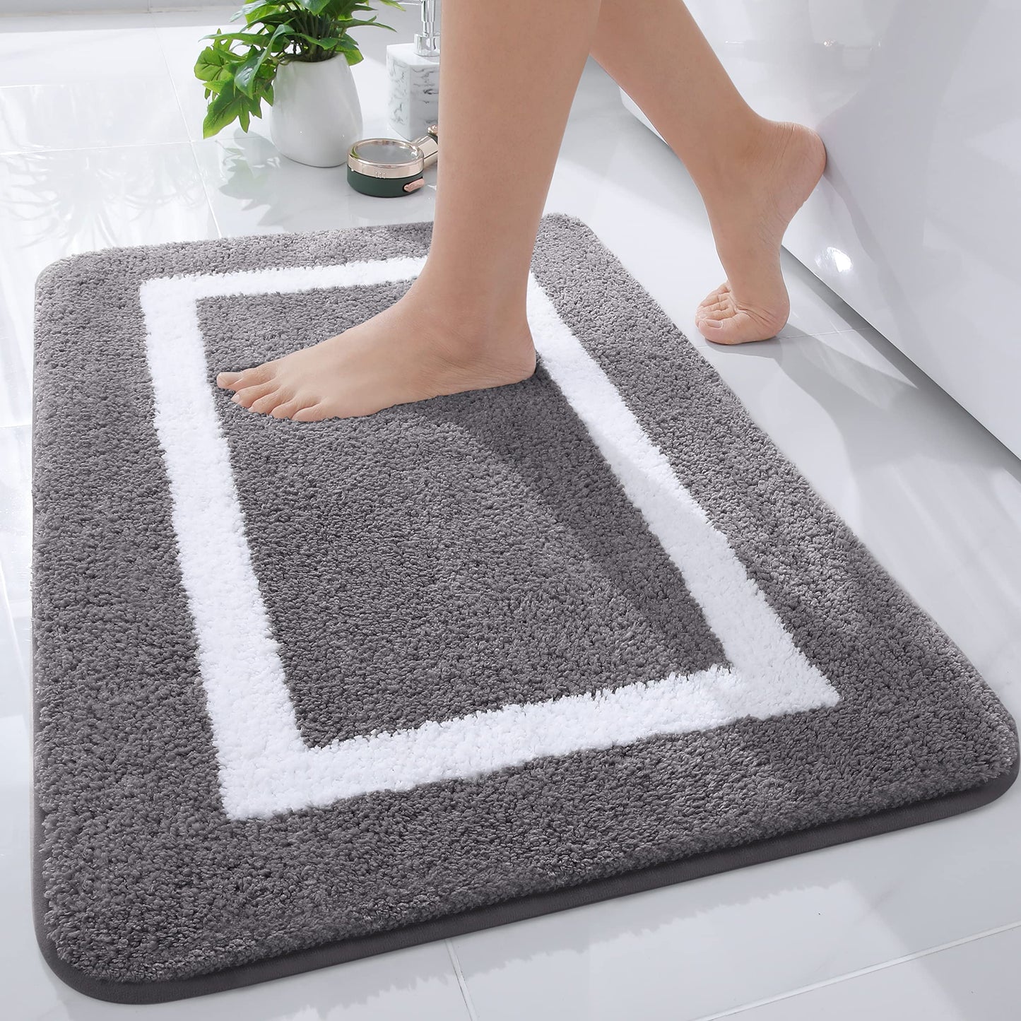 Smiry Luxury Microfiber Bathroom Rug Mat