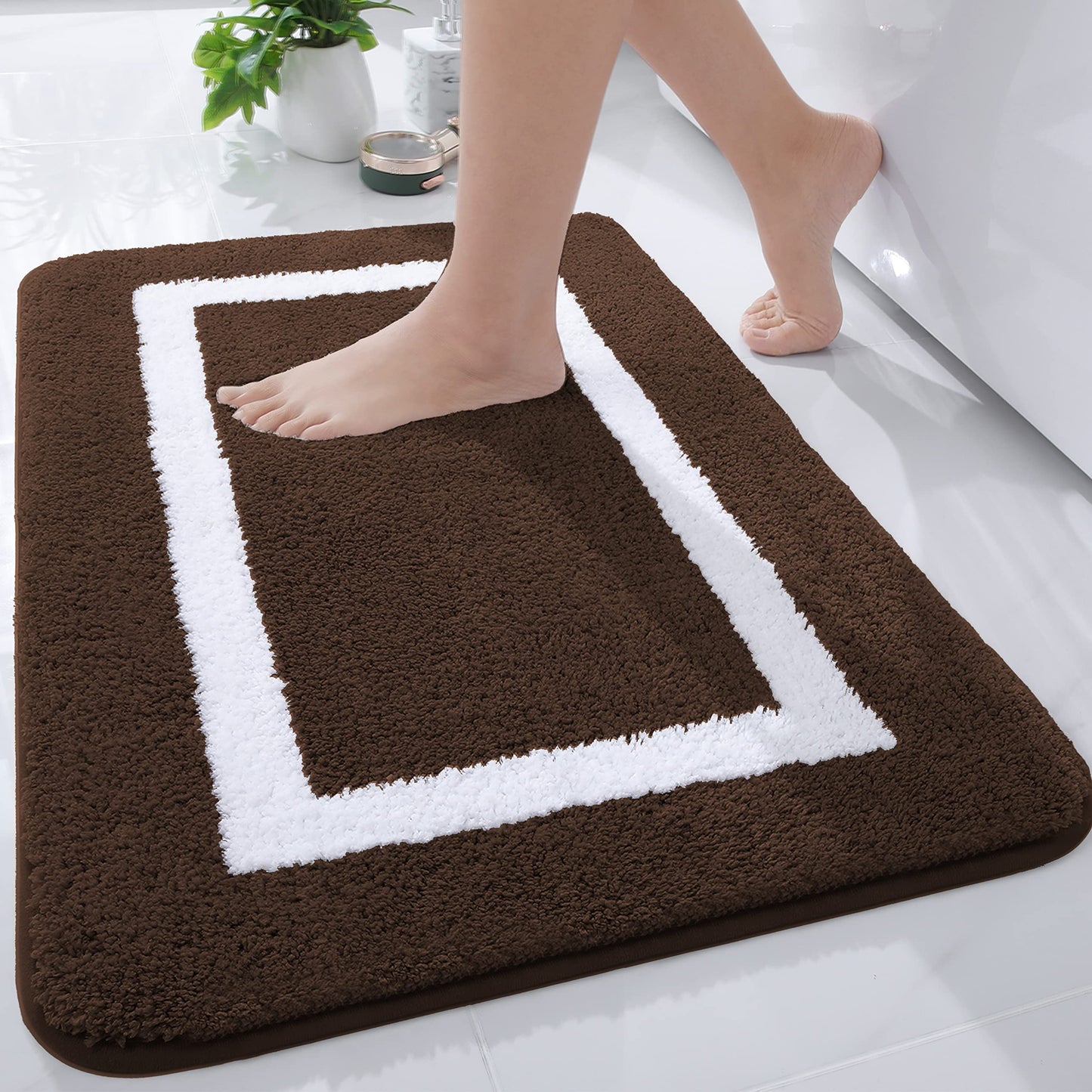 Smiry Luxury Microfiber Bathroom Rug Mat