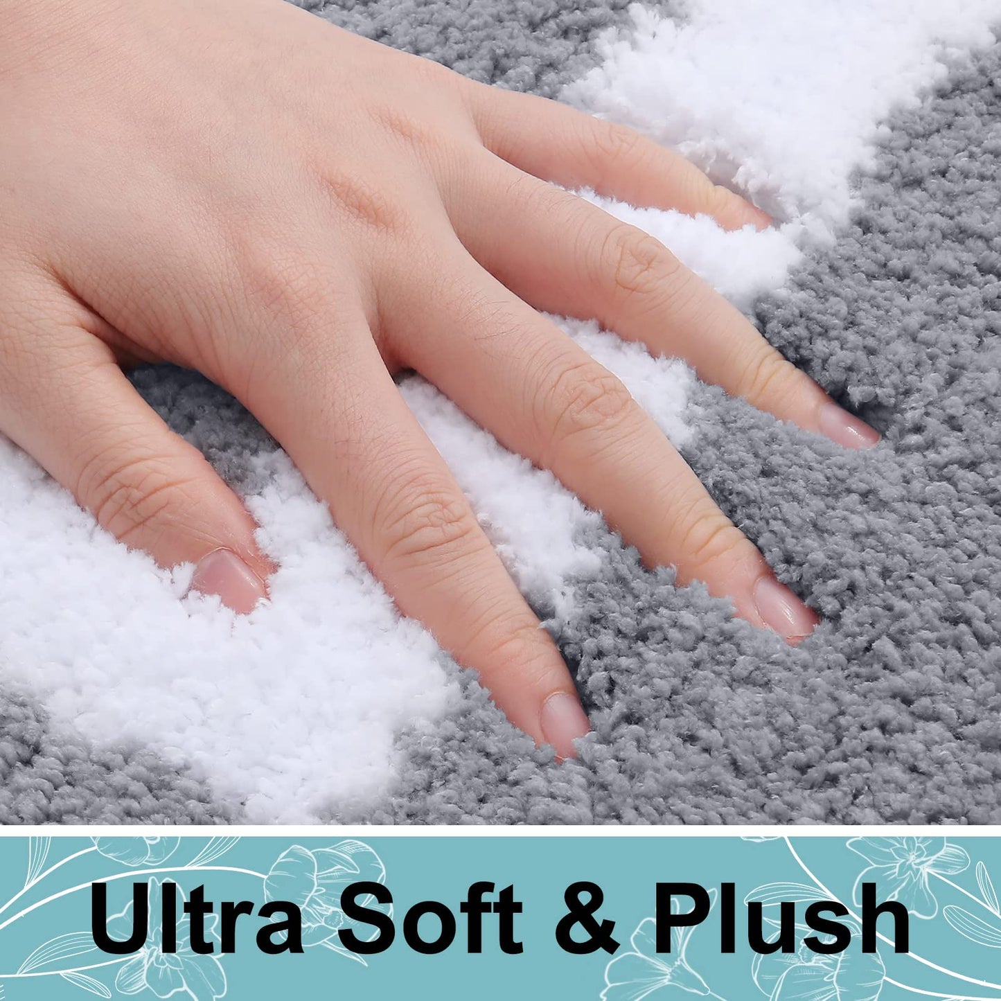 Smiry Luxury Microfiber Bathroom Rug Mat