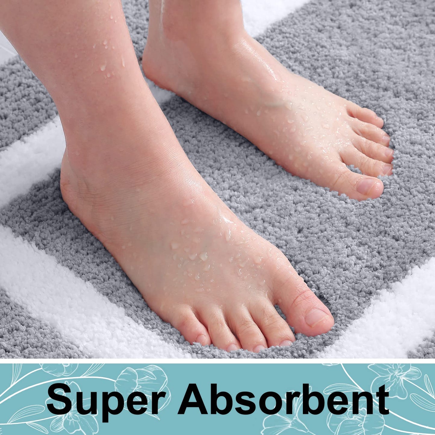 Smiry Luxury Microfiber Bathroom Rug Mat