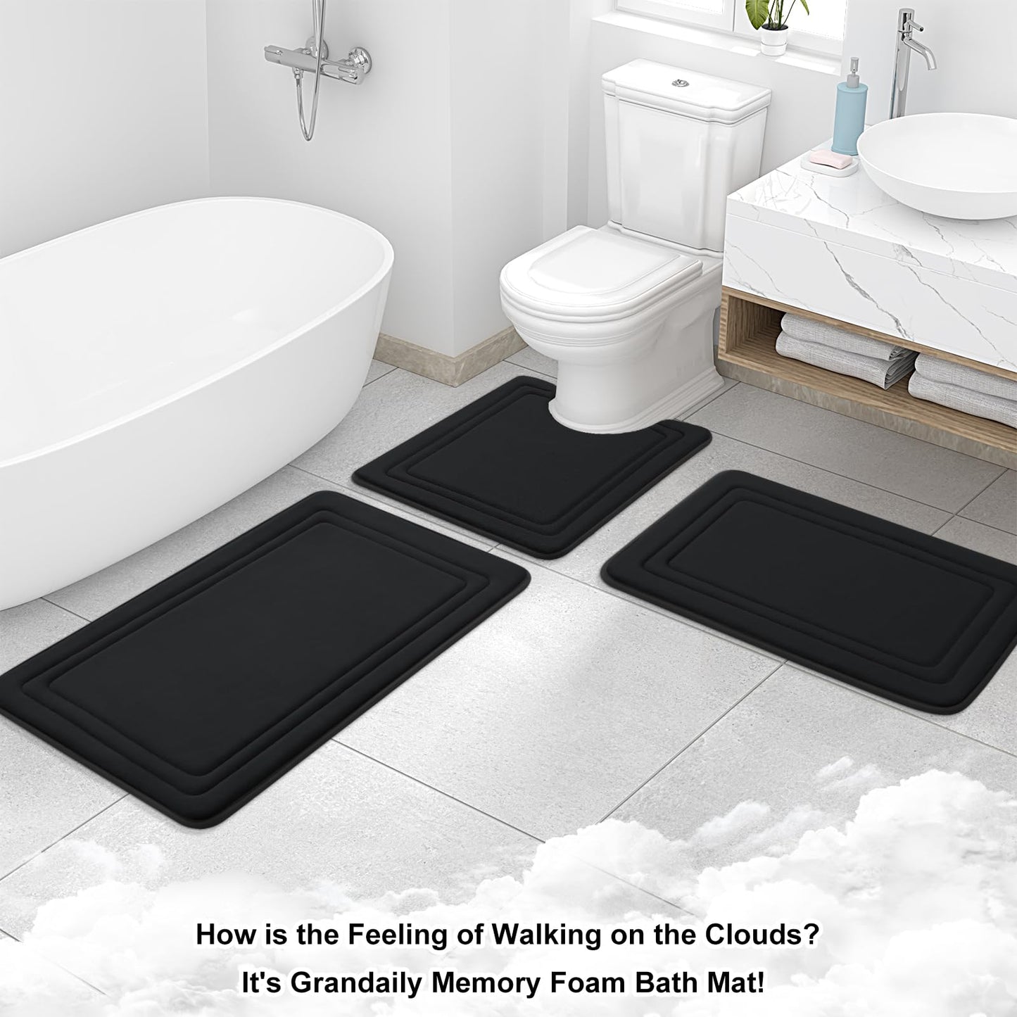 Smiry Memory Foam Bathroom Mat Rug