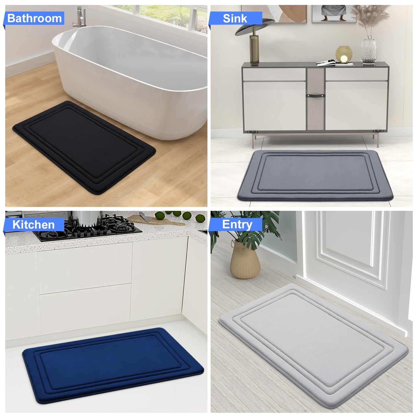Smiry Memory Foam Bathroom Mat Rug