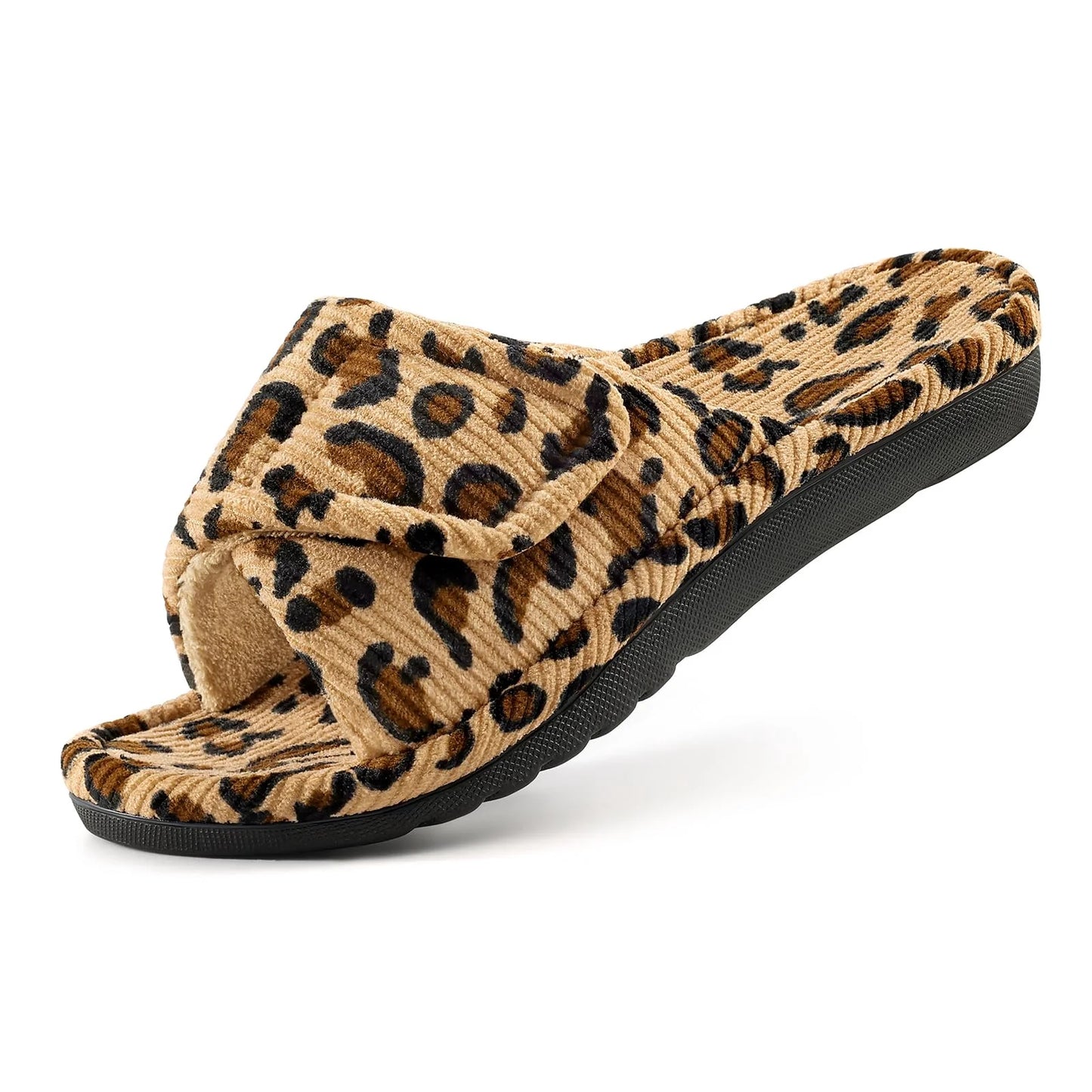 Litfun Orthotic Slippers for Women Adjustable Corduroy House Slippers Arch Support Slippers