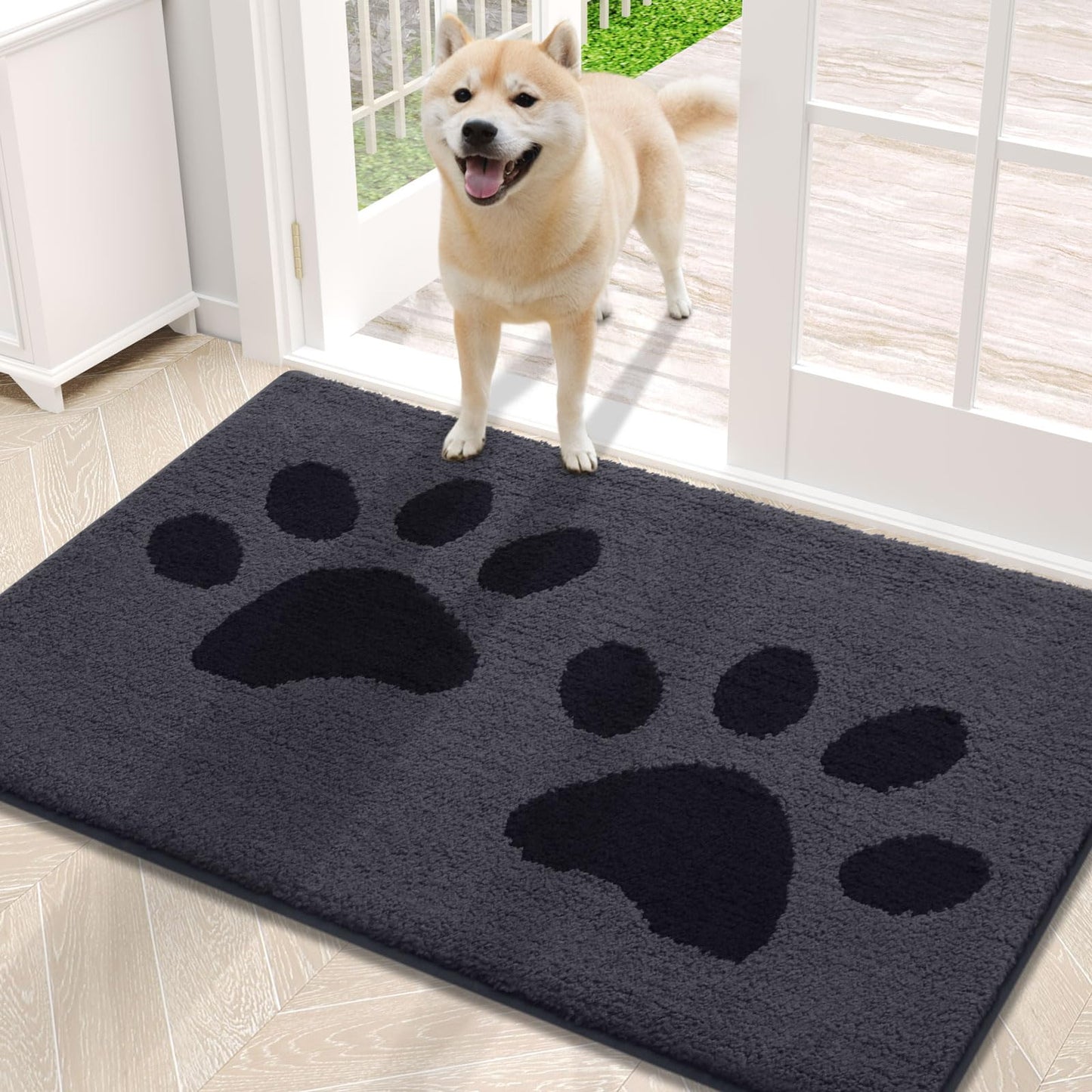 Smiry Dog Door Mats for Muddy Shoes and Paws
