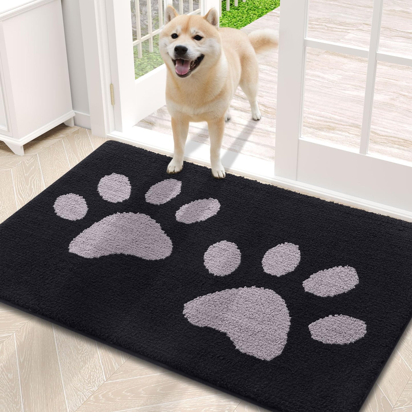 Smiry Dog Door Mats for Muddy Shoes and Paws