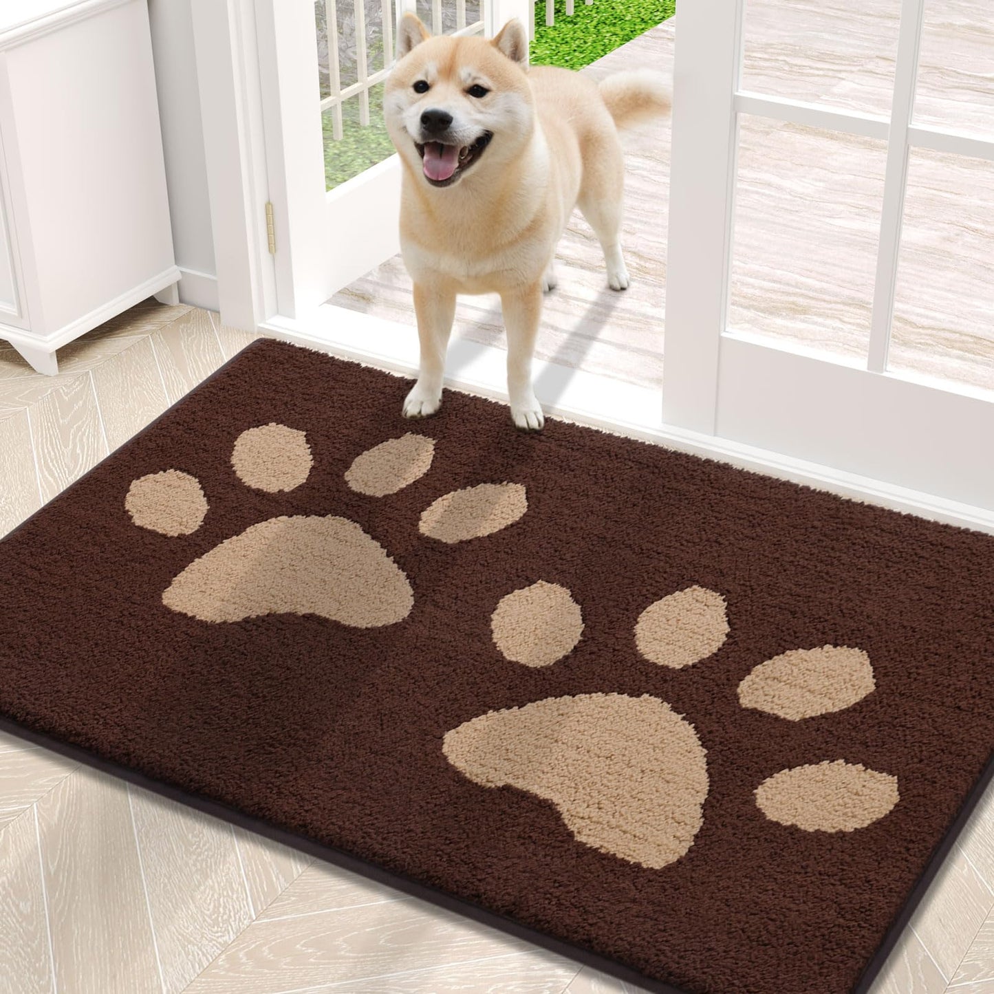 Smiry Dog Door Mats for Muddy Shoes and Paws