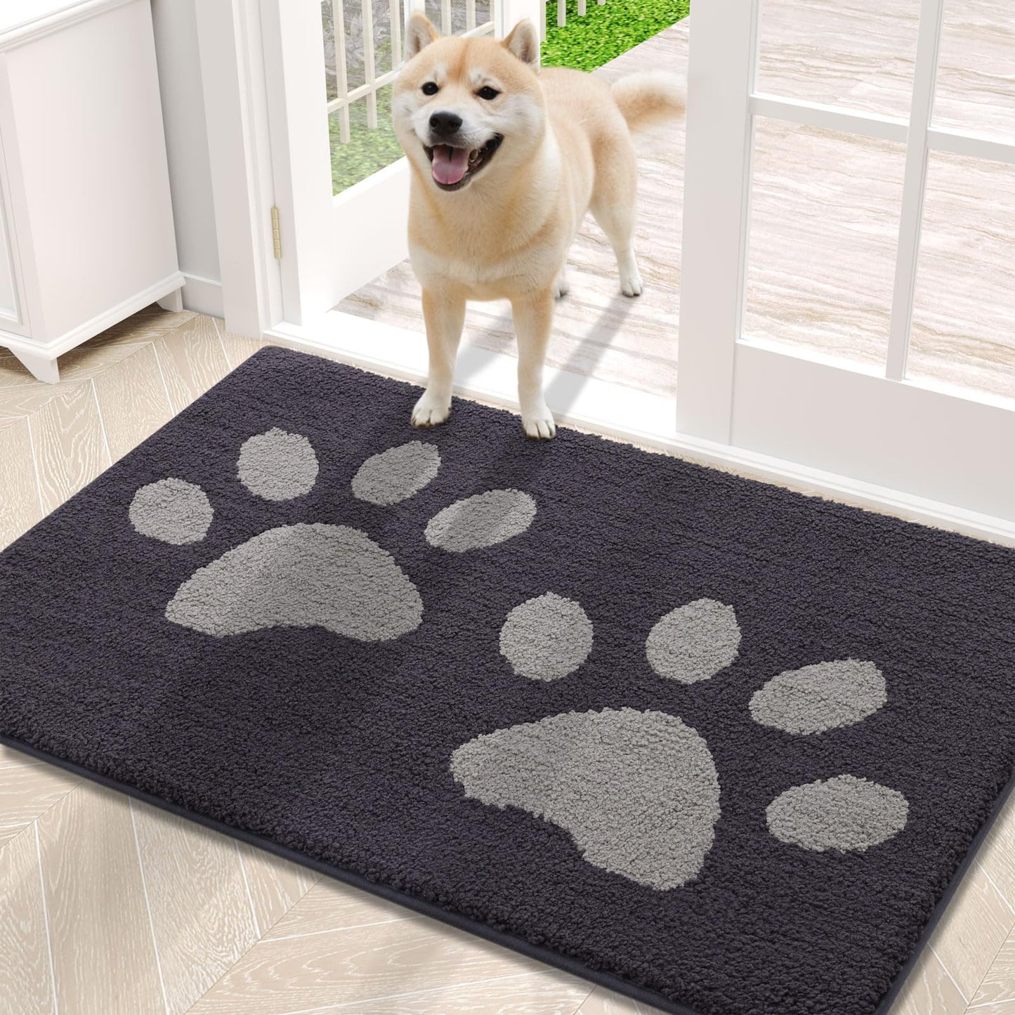 Smiry Dog Door Mats for Muddy Shoes and Paws