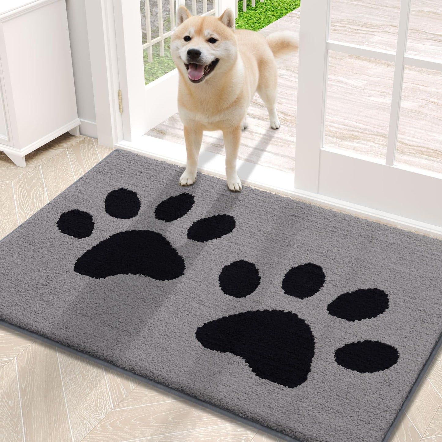 Smiry Dog Door Mats for Muddy Shoes and Paws