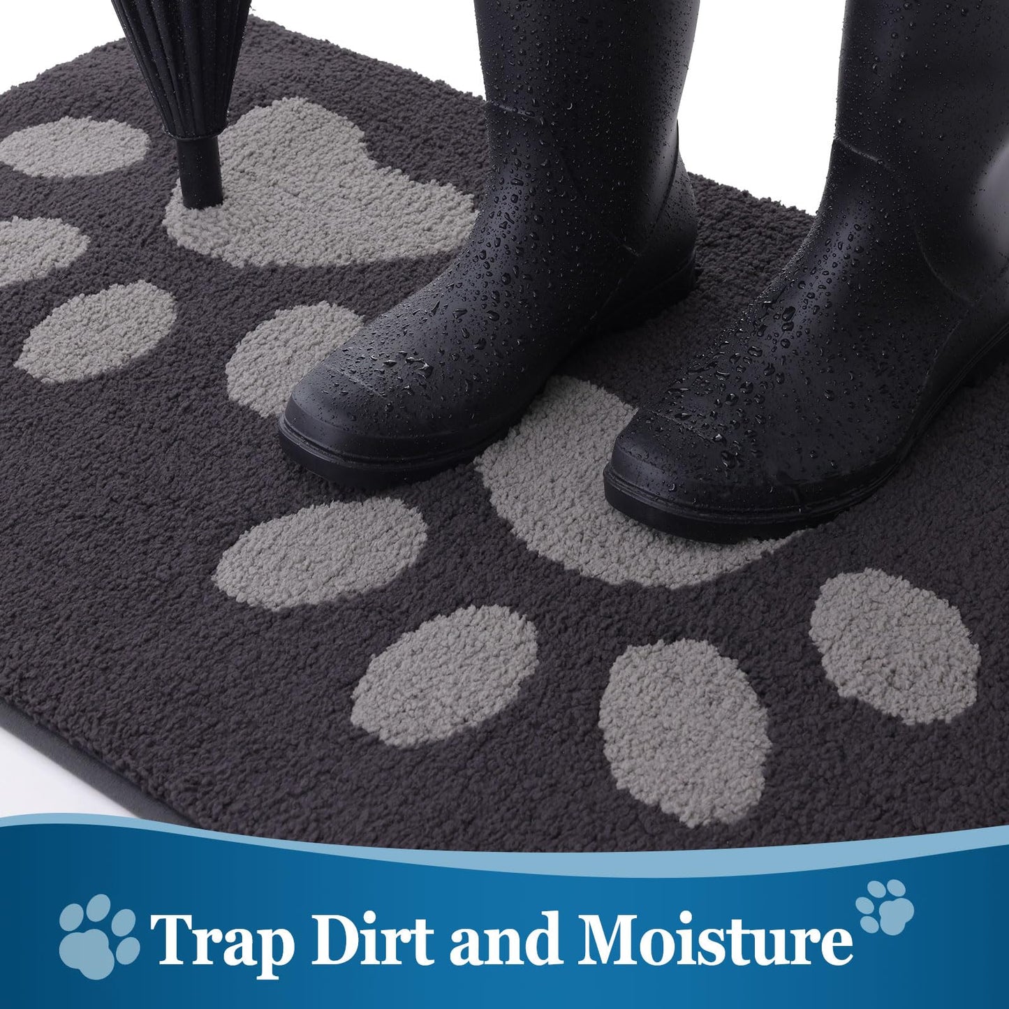 Smiry Dog Door Mats for Muddy Shoes and Paws