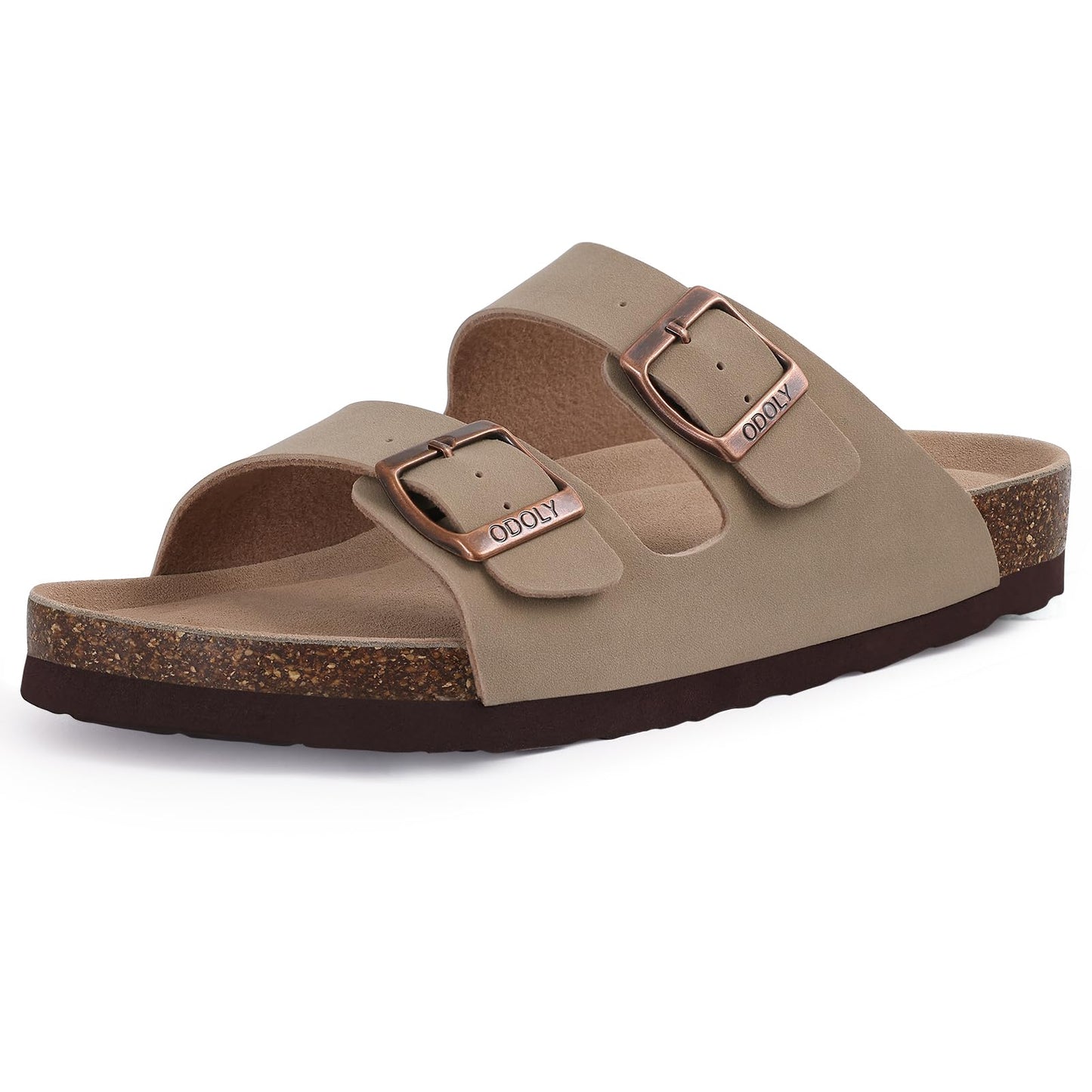 Litfun Women's Cork Footbed Slide Sandals