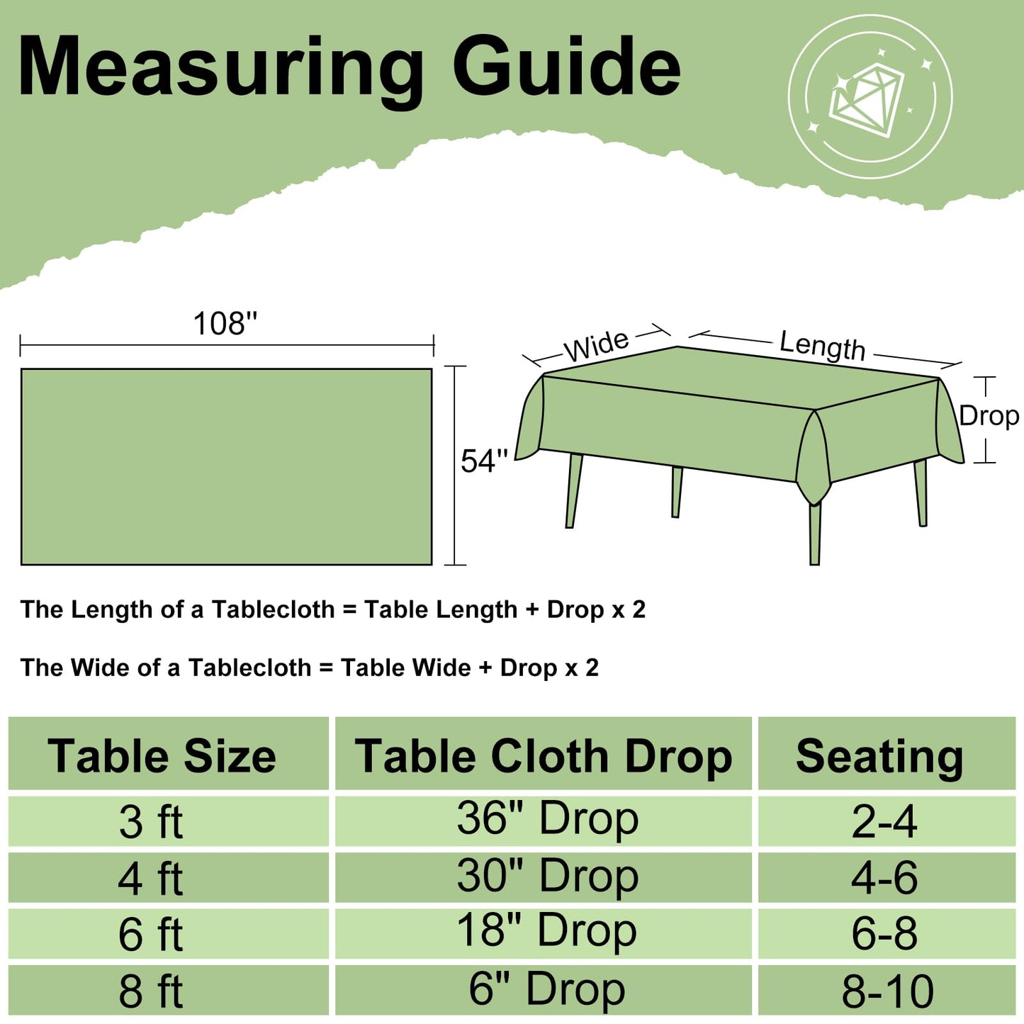 decorUhome 4Pcs Disposable Tablecloth for Rectangular Table