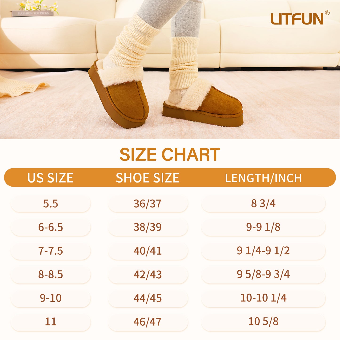 Comwarm Womens Fuzzy Memory Foam Slippers Fluffy Platform Winter House Shoes for Indoor and Outdoor