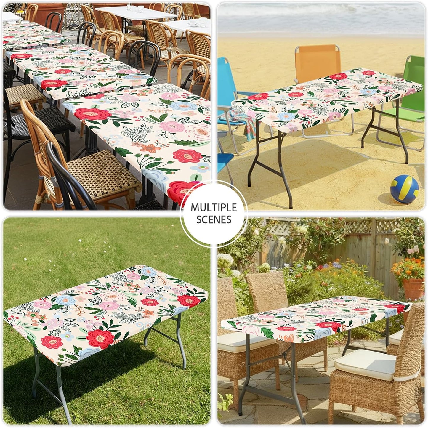 decorUhome Rectangle Spandex Fitted Tablecloth