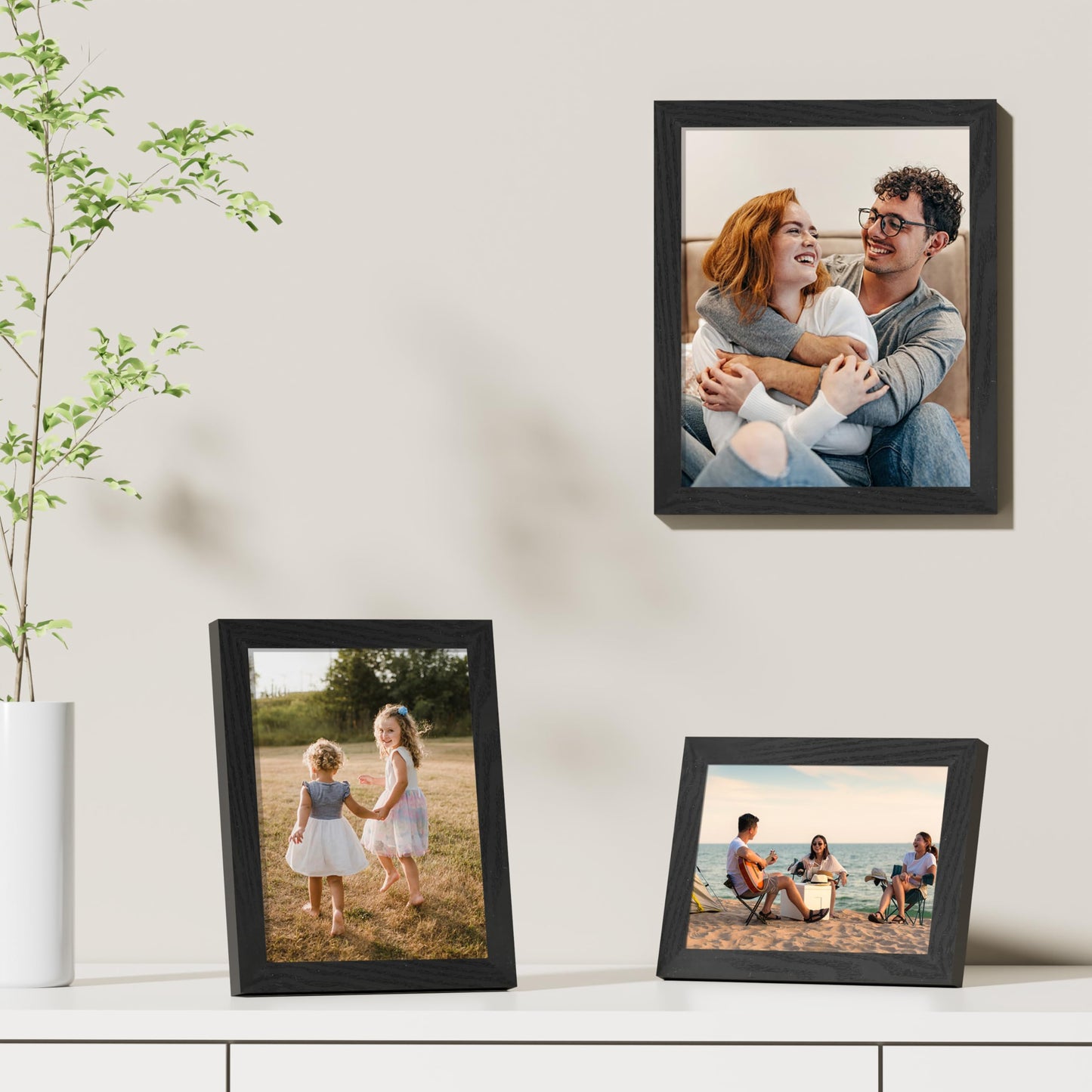 decorUhome 8x10 Black Picture Frame Set of 9
