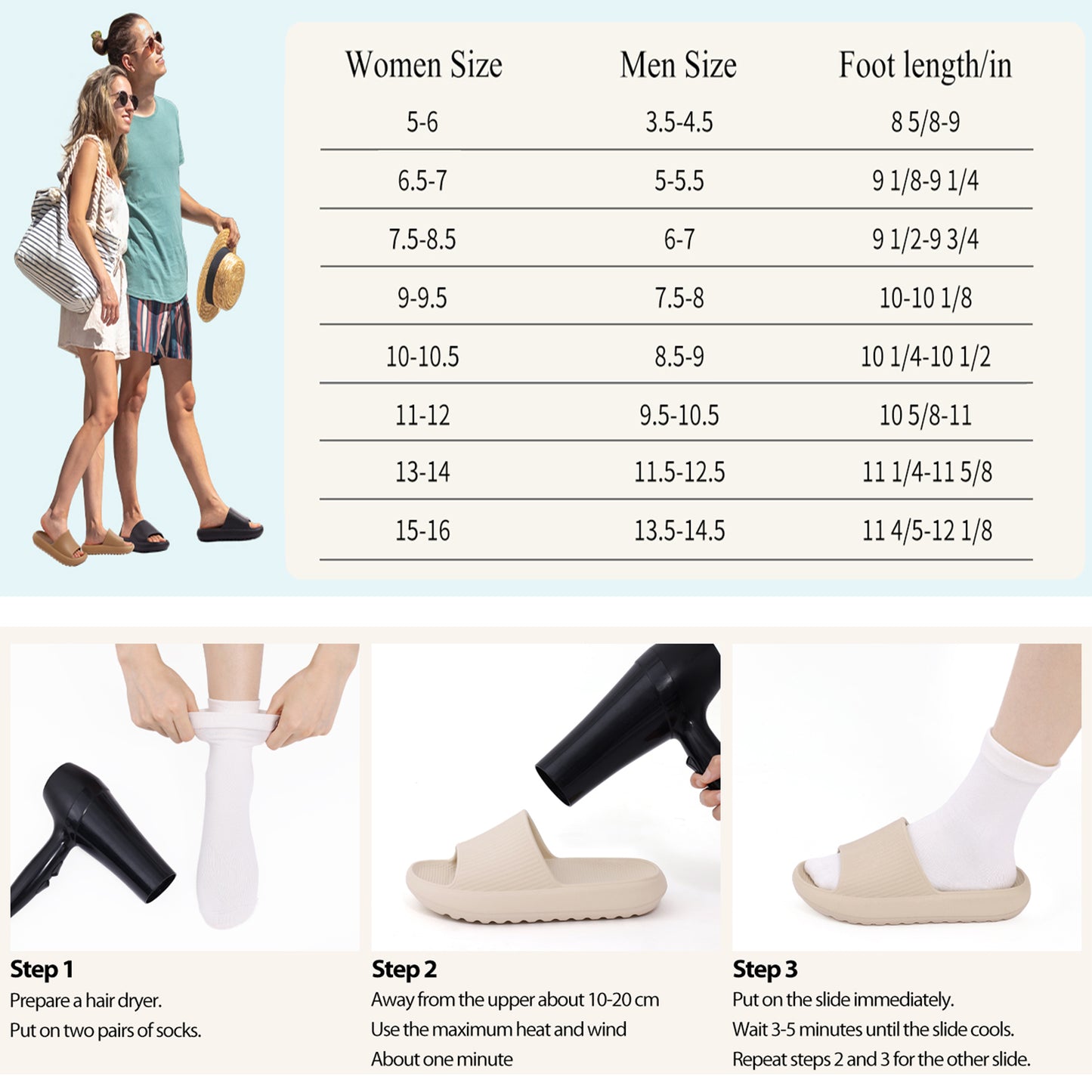 Litfun Cloud Slide Sandals for Women Men Summer Shower Shoes