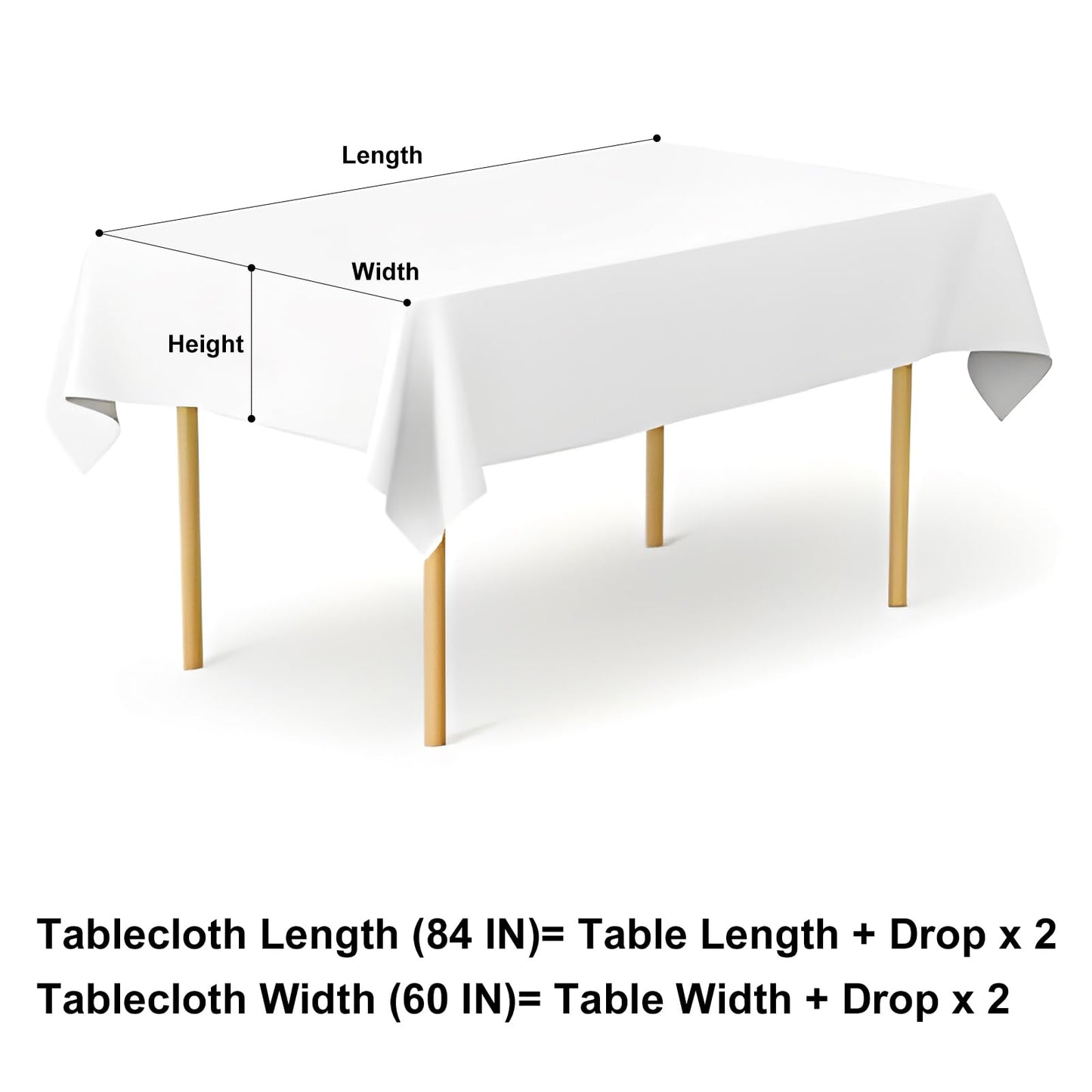 decorUhome Vinyl Tablecloth with Flannel Backing Rectangle