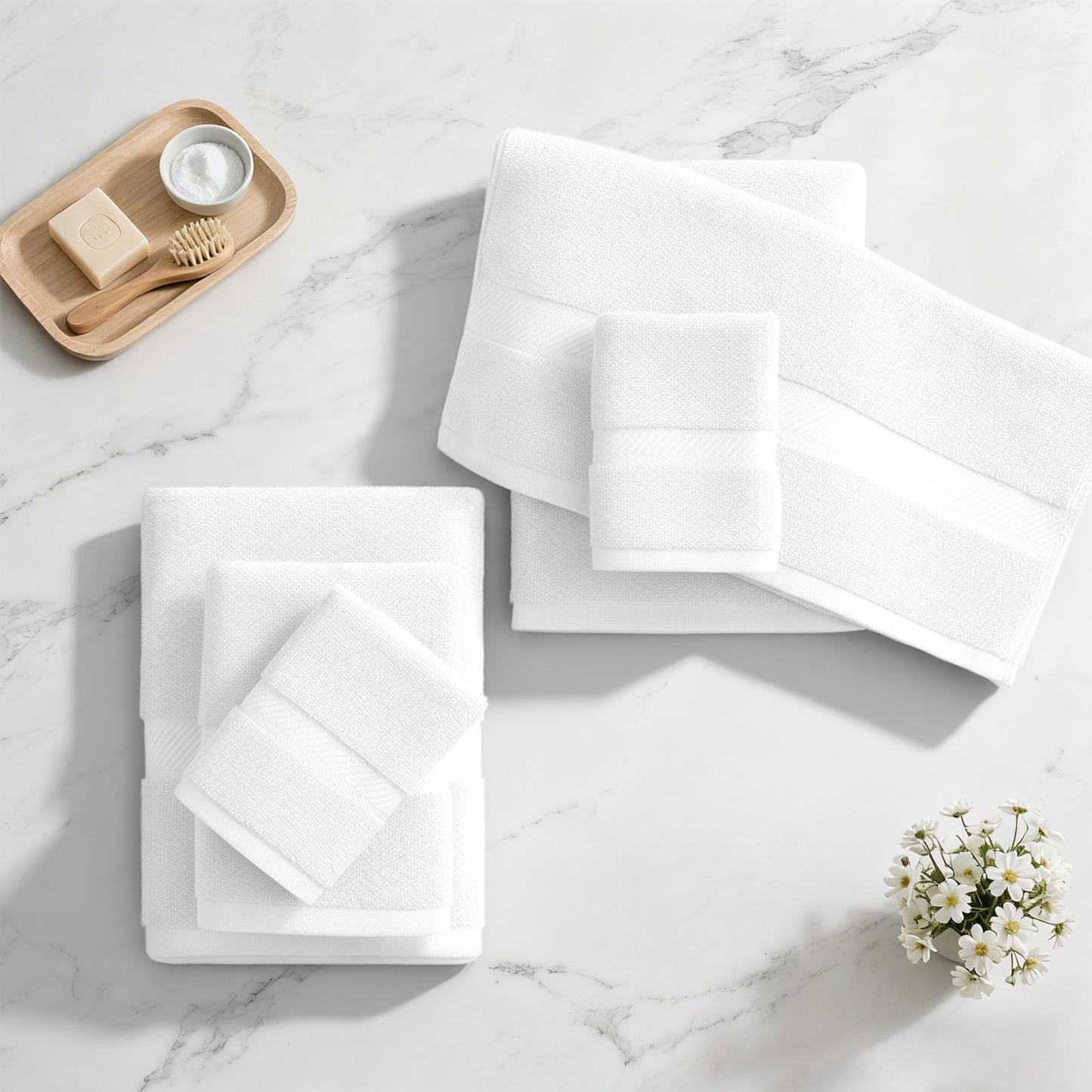 decorUhome Pack of 4 Bath Towels 27 x 55 Inches