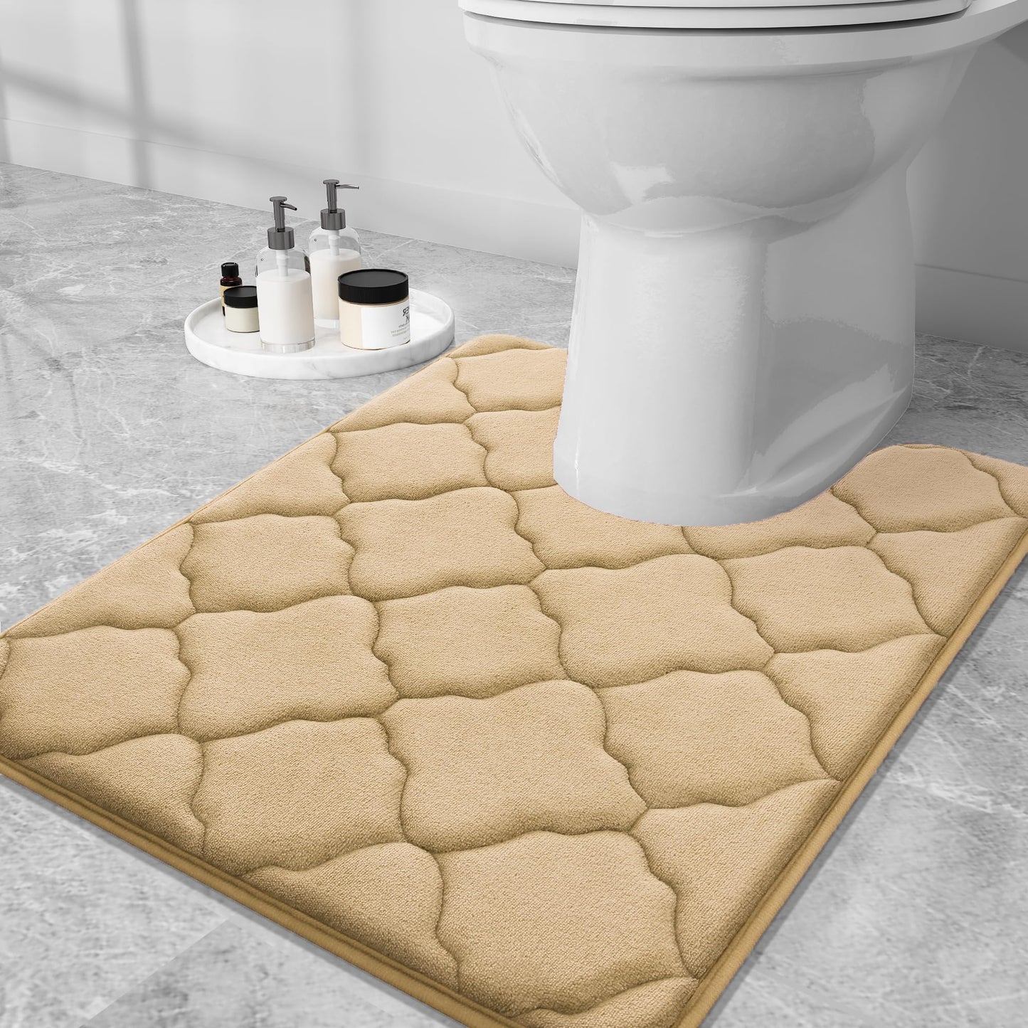 Smiry U-Shaped Memory Foam Bathroom Rugs