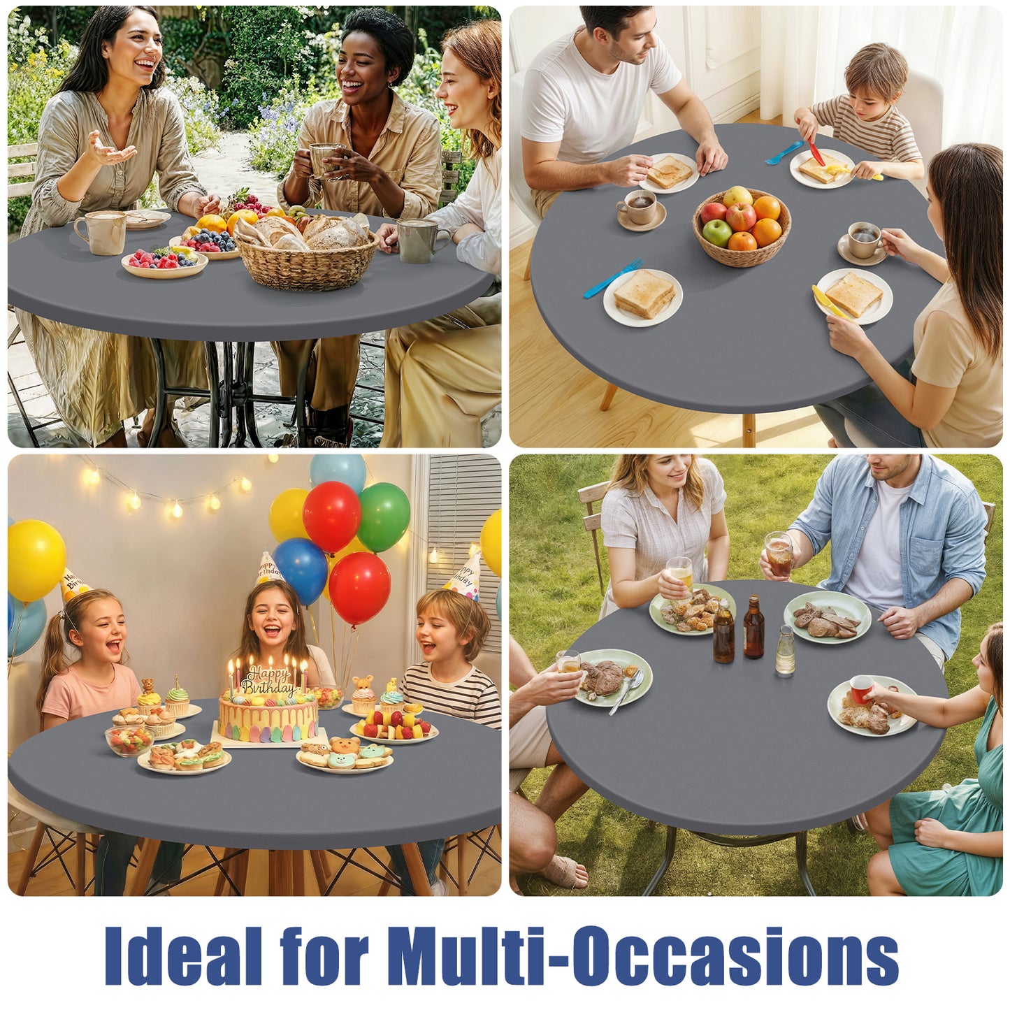 decorUhome Rectangle Stretch Spandex Tablecloth