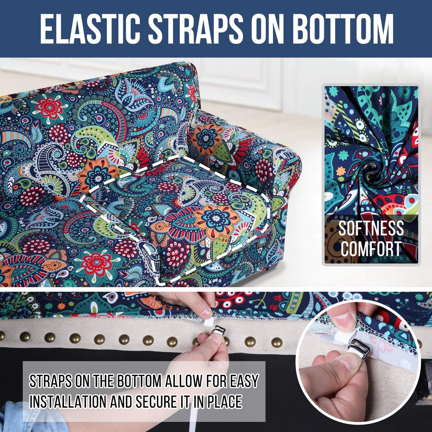 Smiry Couch Chair Cover with Separate Cushion Cover