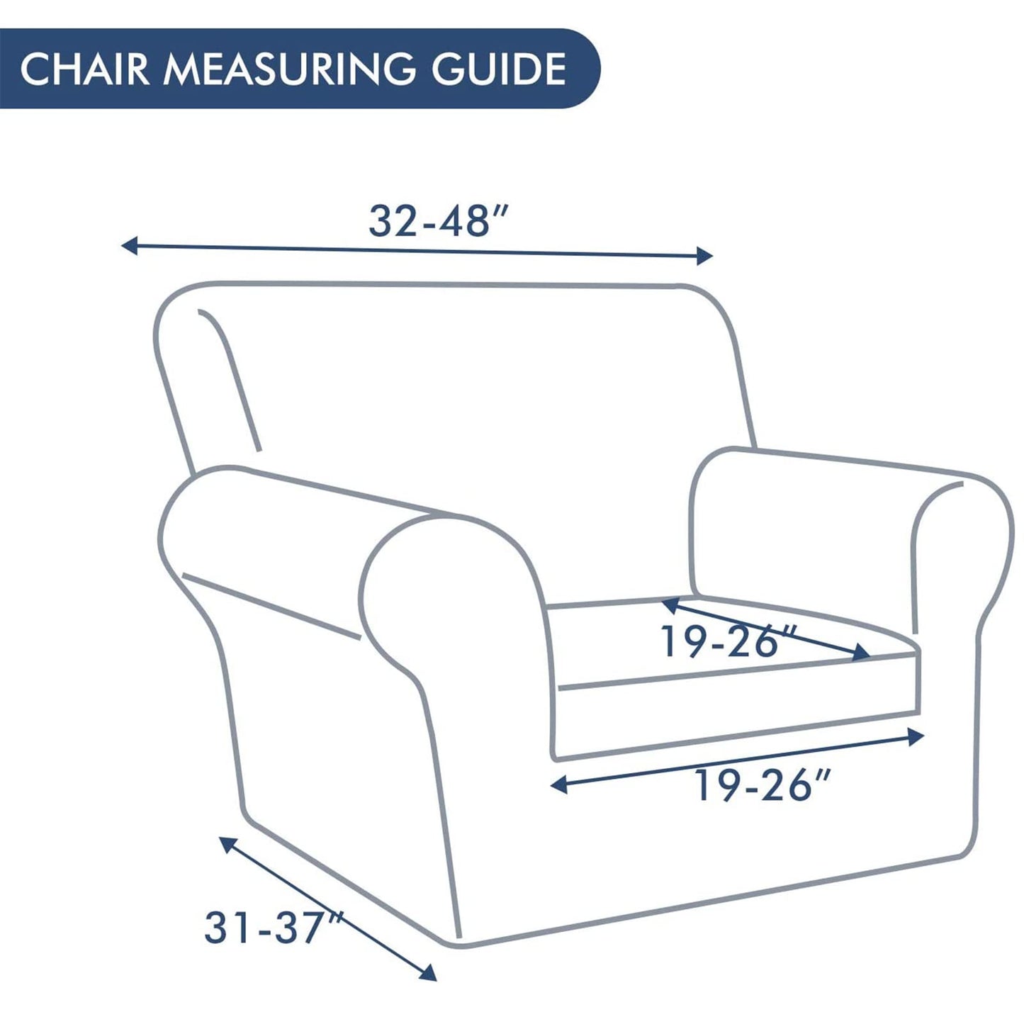 Smiry Couch Chair Cover with Separate Cushion Cover