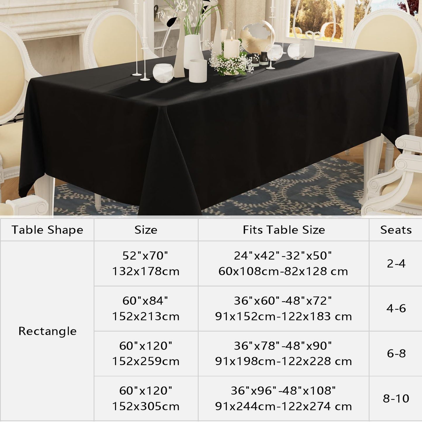 Smiry Waterproof Rectangle Tablecloth