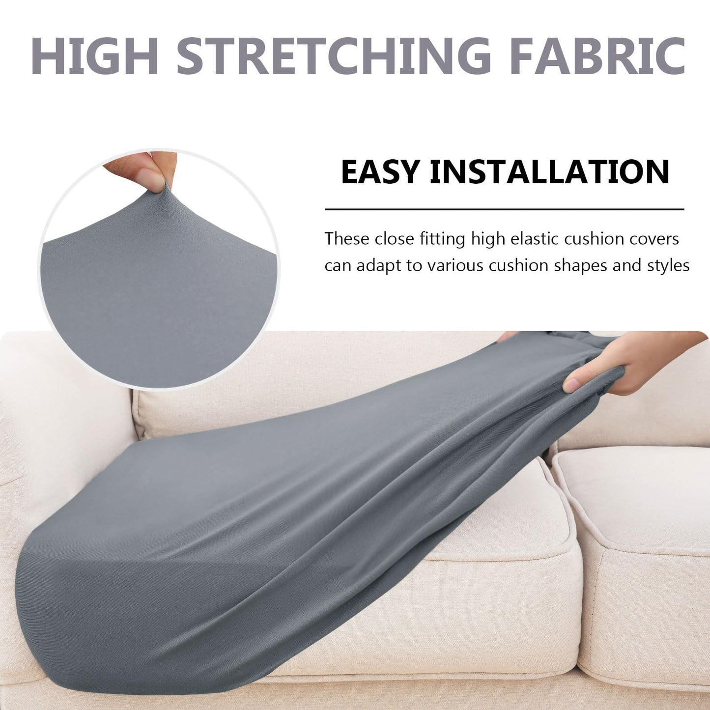 Smiry Waterproof Couch Cushion Covers