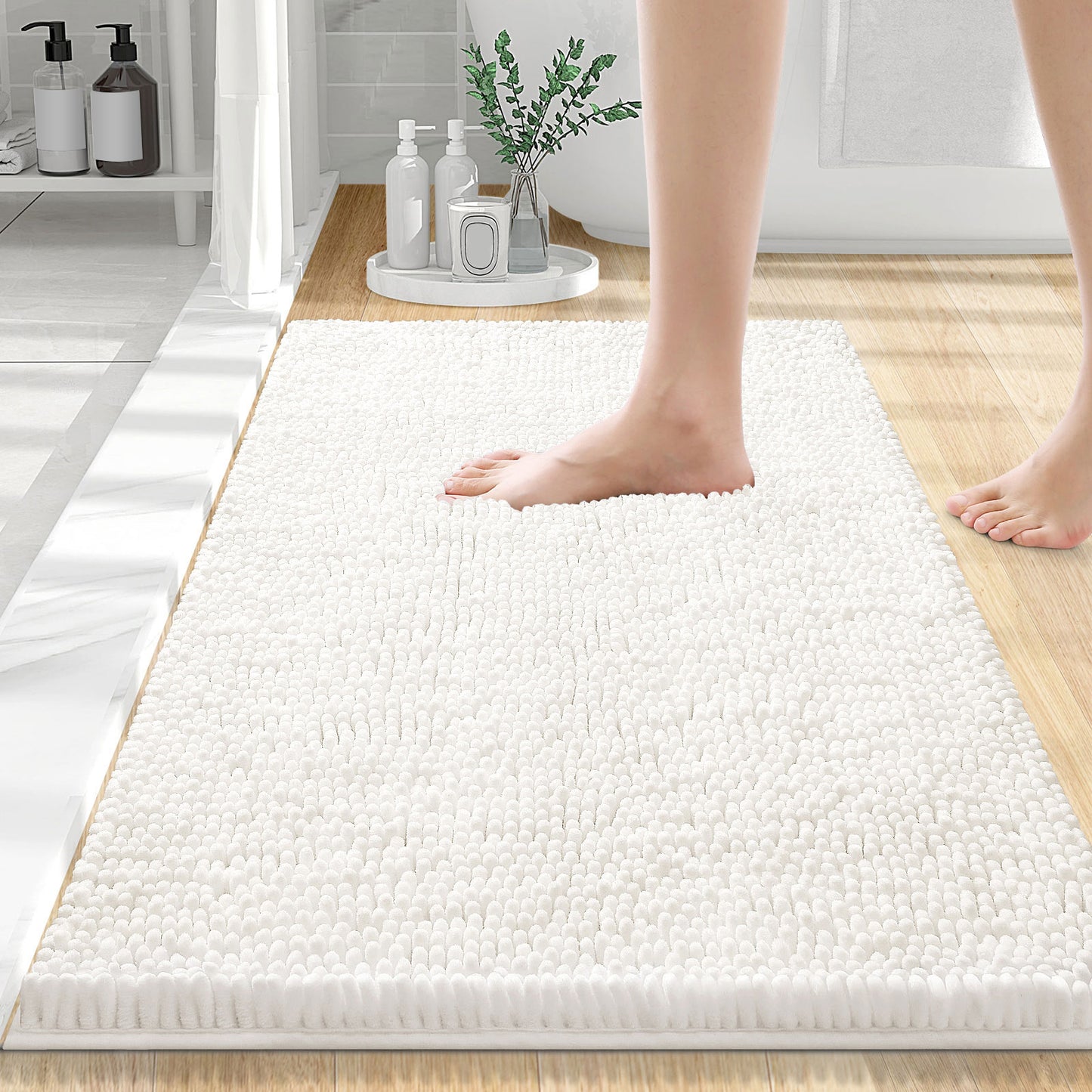 Smiry Luxury Chenille Bathroom Rugs