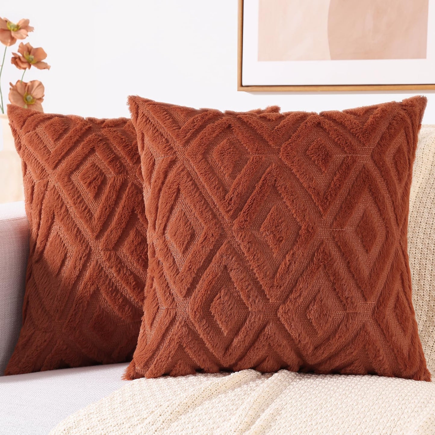 decorUhome Set of 2 Decorative Throw Pillow Covers