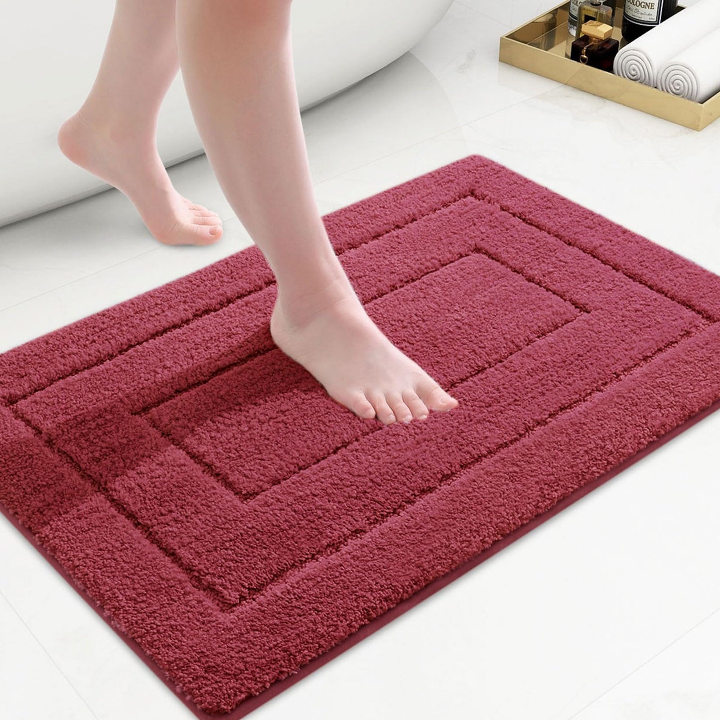 Smiry Microfiber Bathroom Rugs