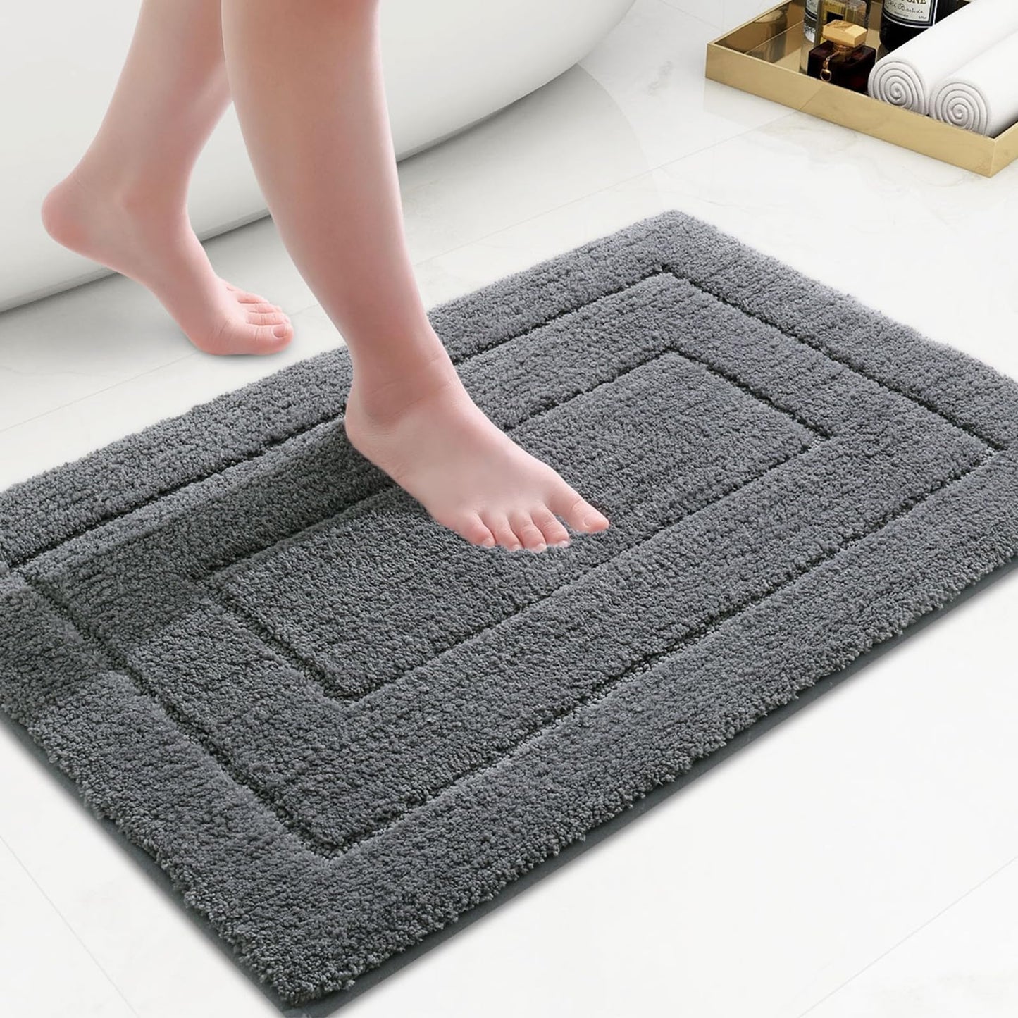 Smiry Microfiber Bathroom Rugs
