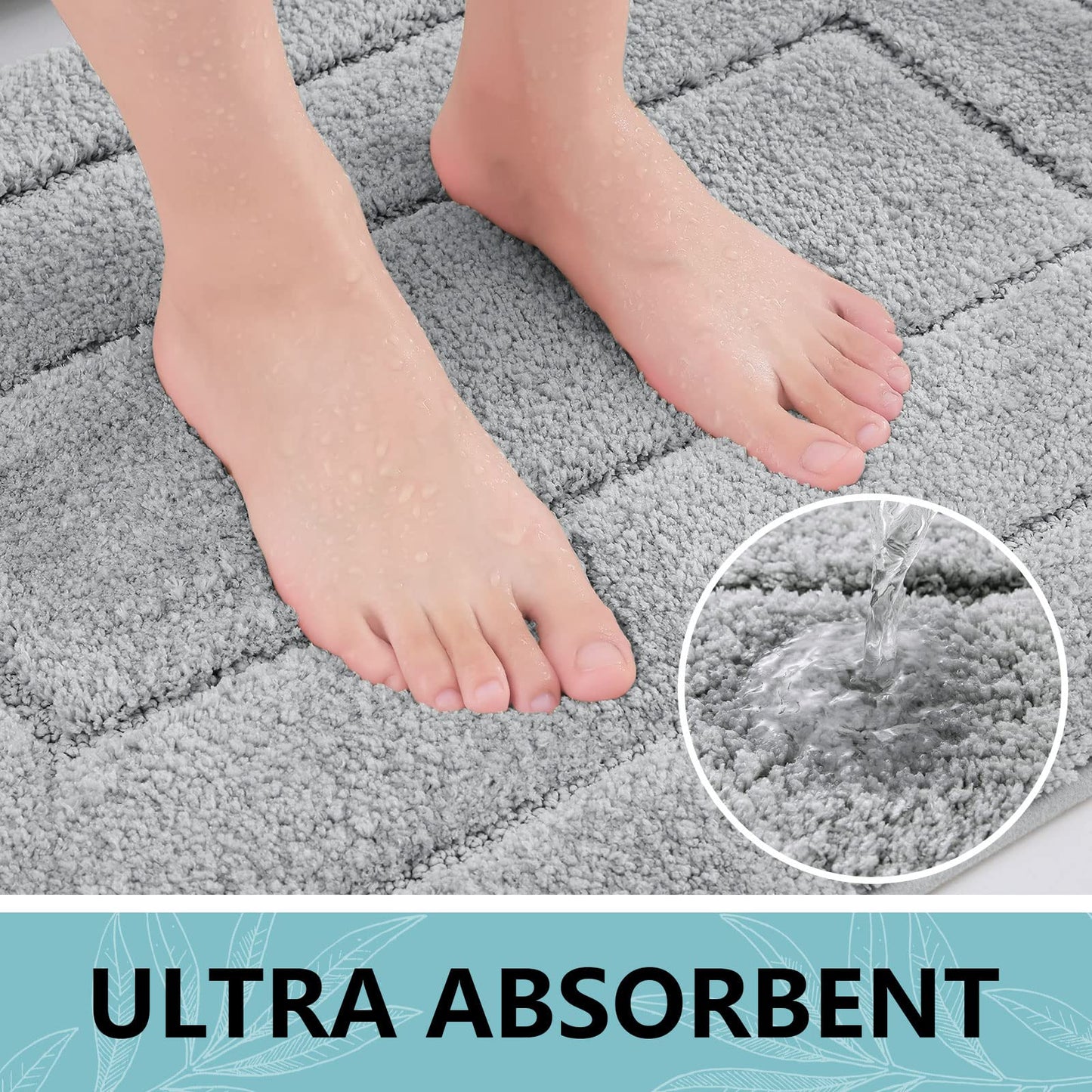 Smiry Microfiber Bathroom Rugs