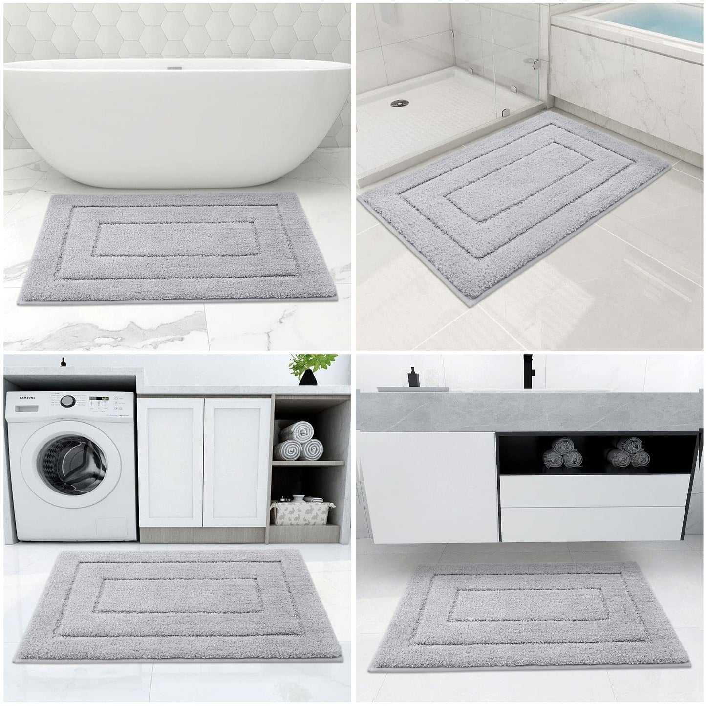 Smiry Microfiber Bathroom Rugs