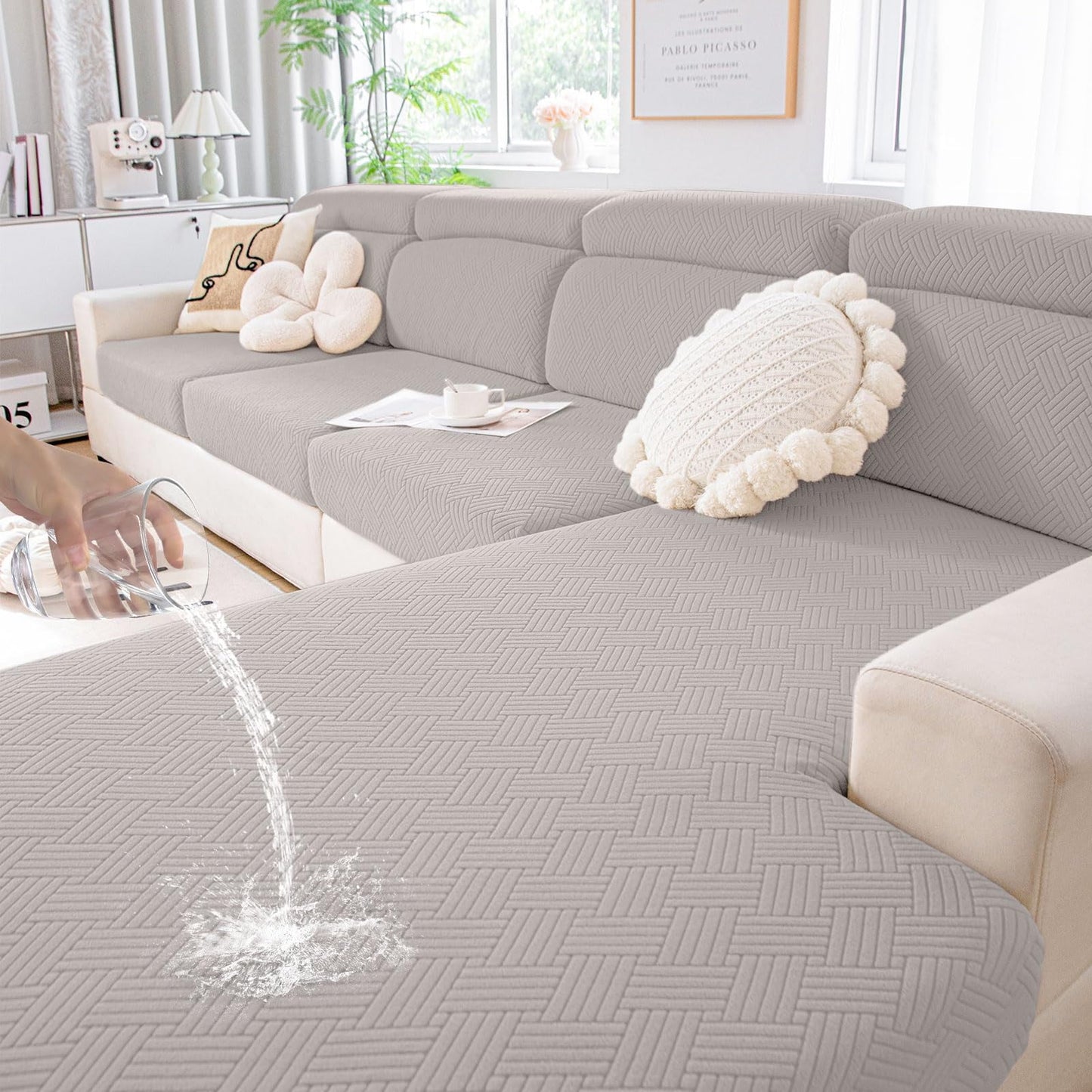 Smiry Waterproof Sofa Seat Cushion Covers