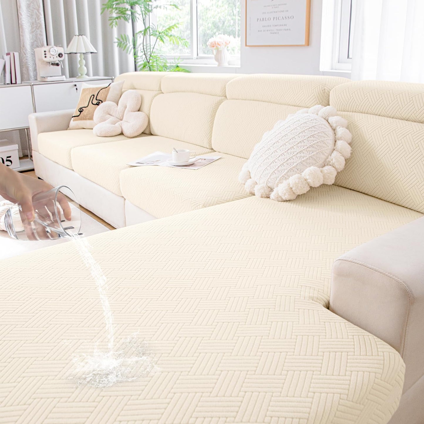 Smiry Waterproof Sofa Seat Cushion Covers