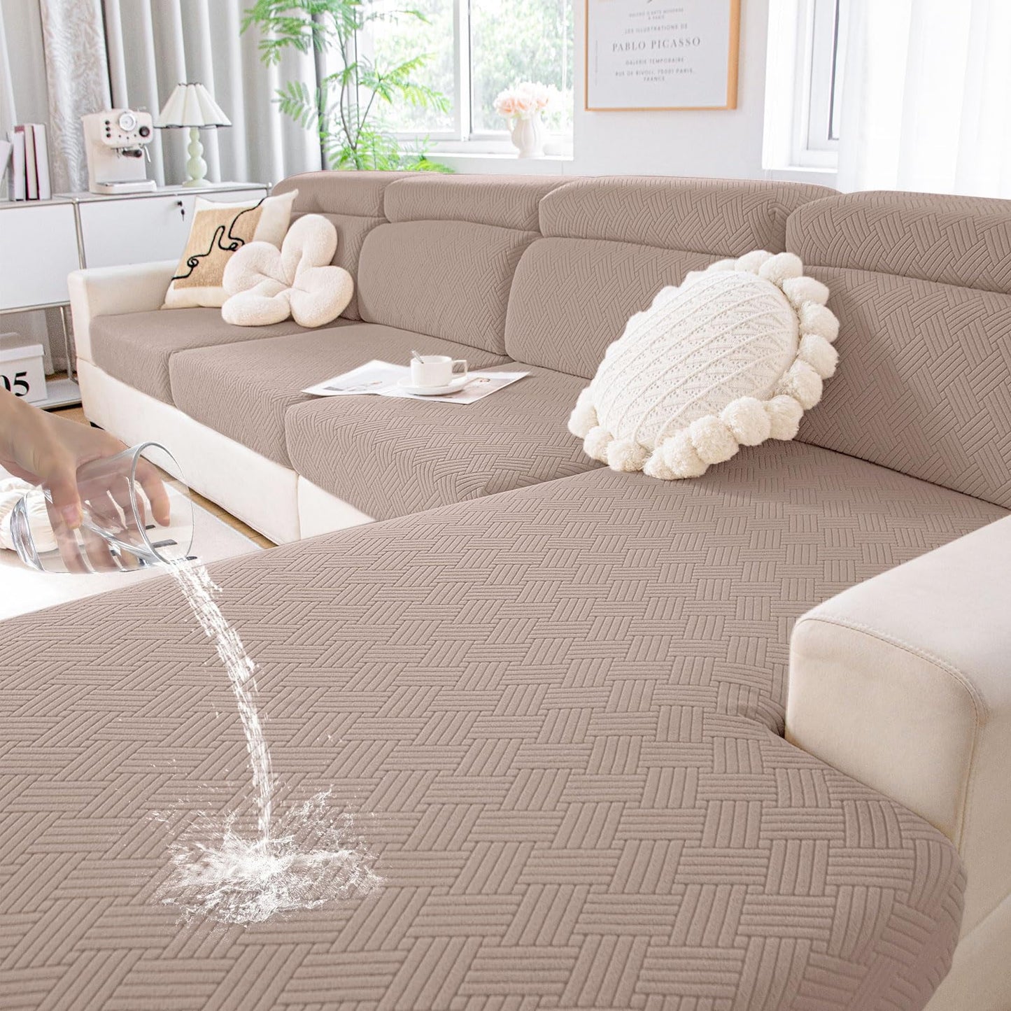 Smiry Waterproof Sofa Seat Cushion Covers