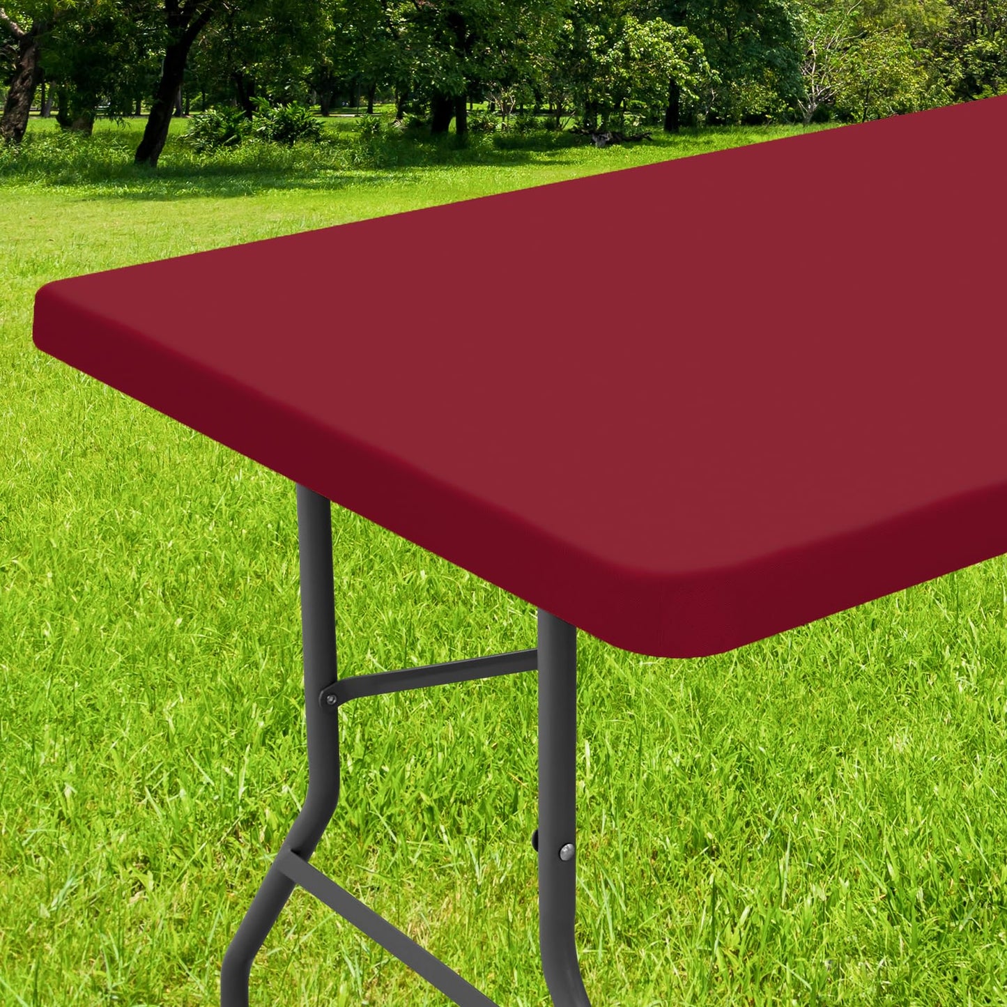 decorUhome Waterproof Vinyl Fitted Table Cloth For Rectangle Tablecloth