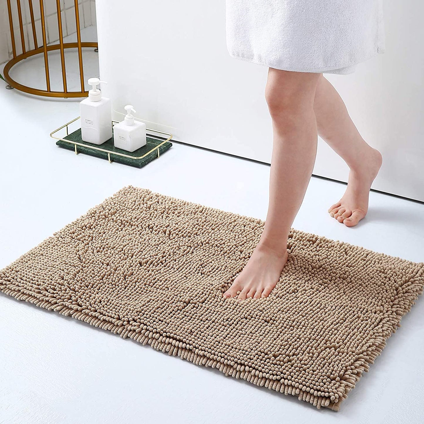Smiry Luxury Chenille Bathroom Rugs
