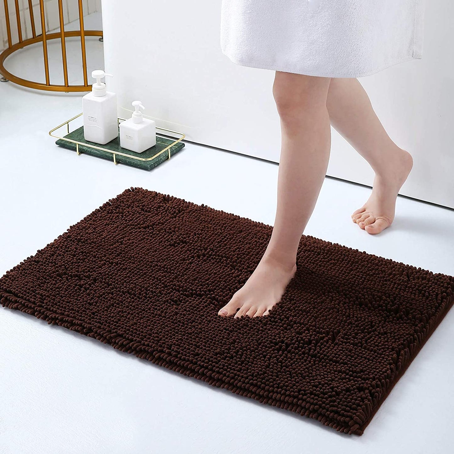Smiry Luxury Chenille Bathroom Rugs