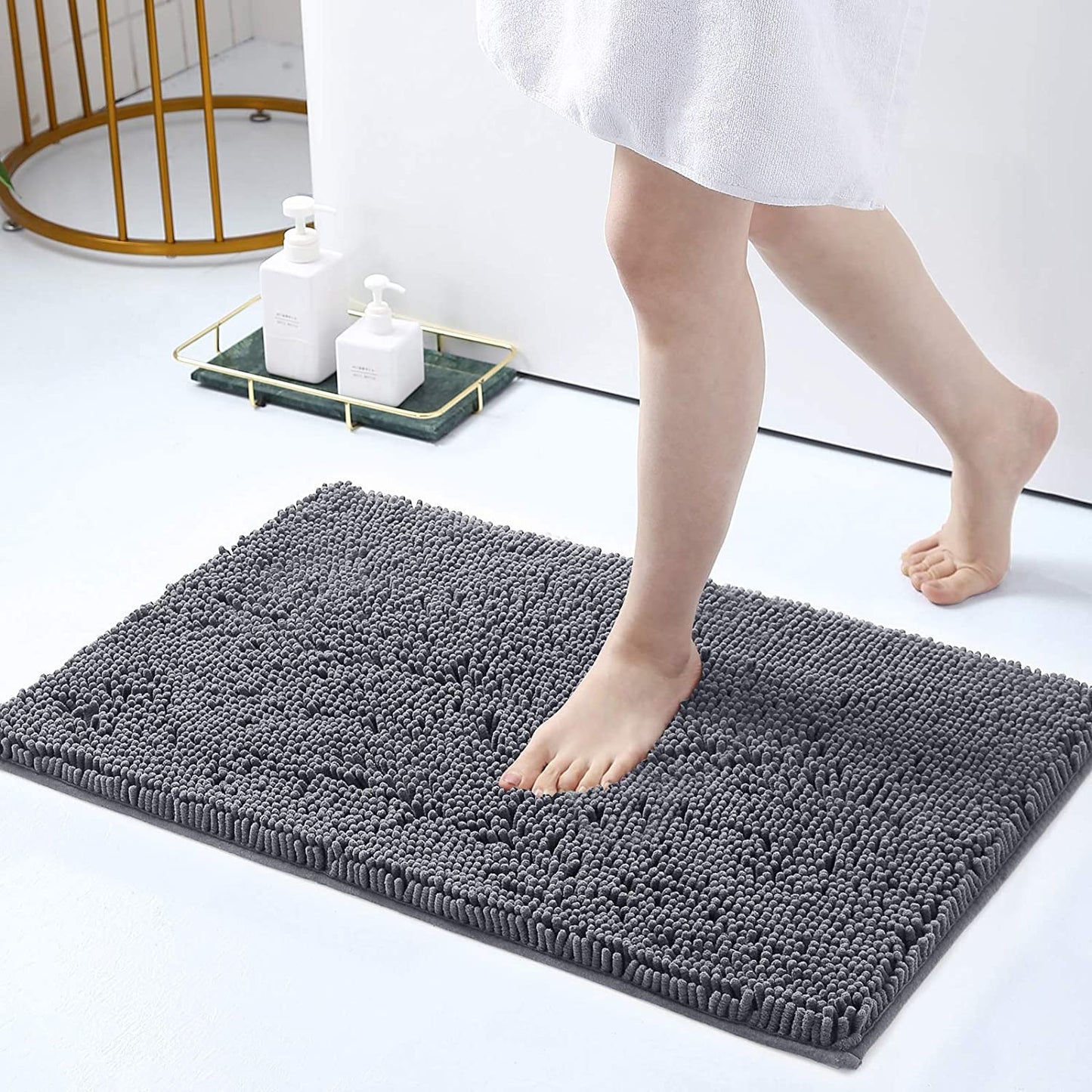 Smiry Luxury Chenille Bathroom Rugs