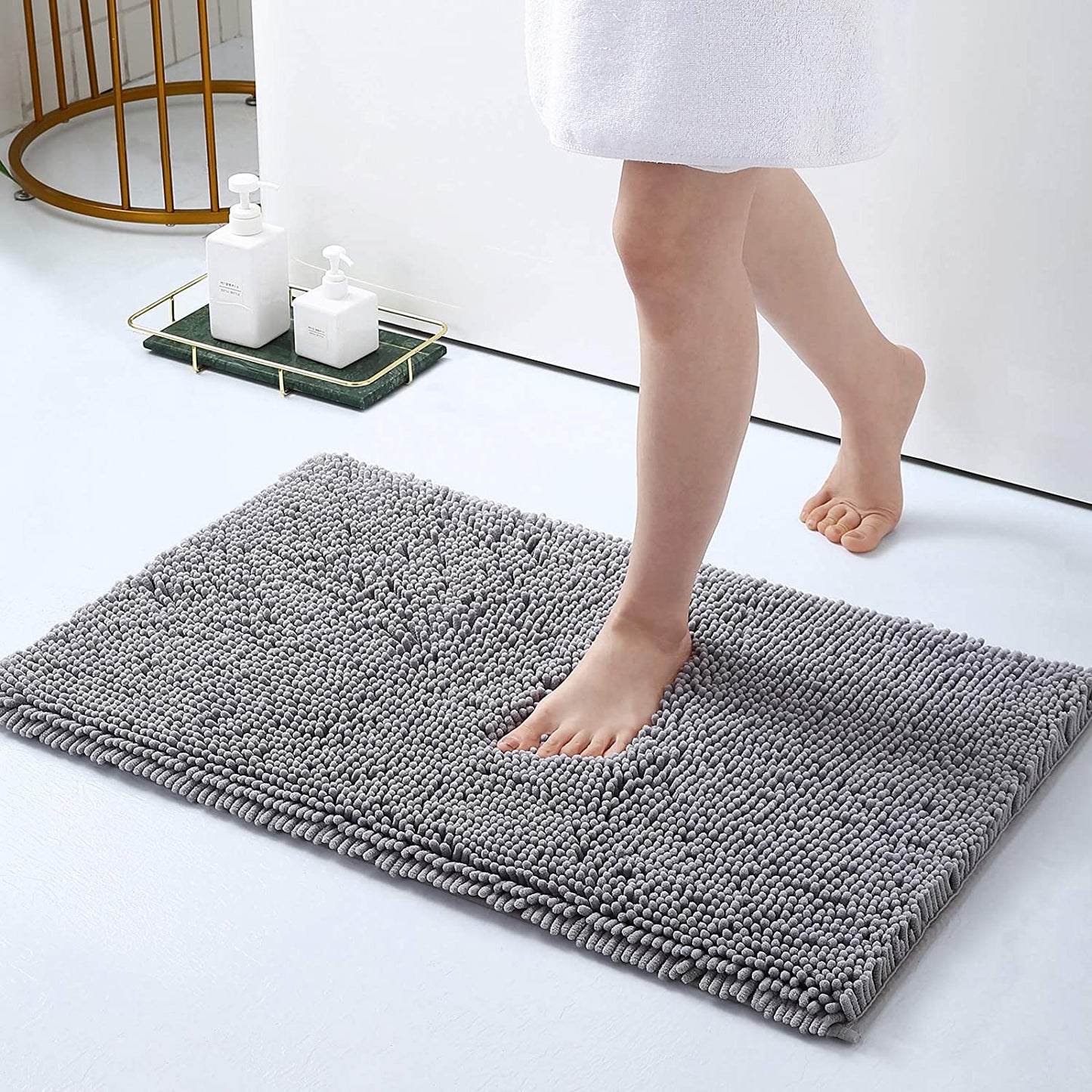 Smiry Luxury Chenille Bathroom Rugs