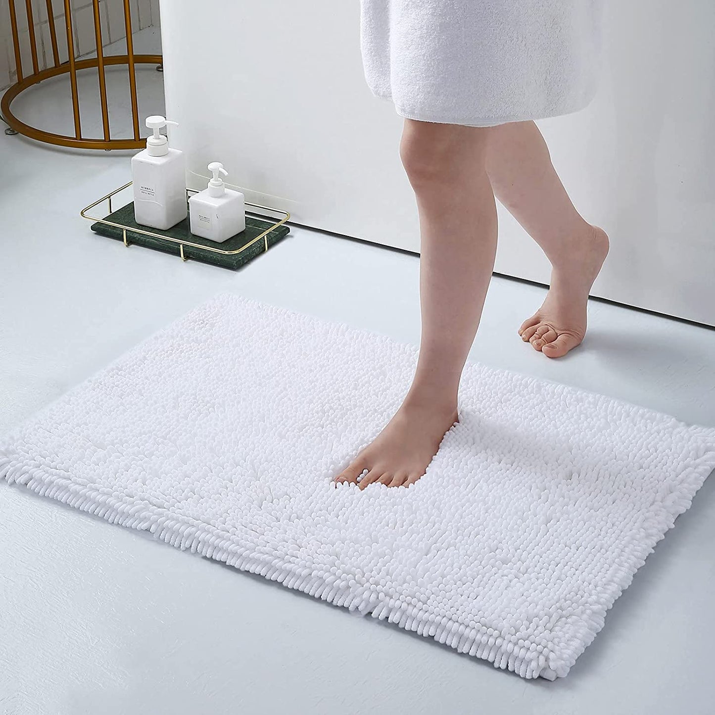 Smiry Luxury Chenille Bathroom Rugs