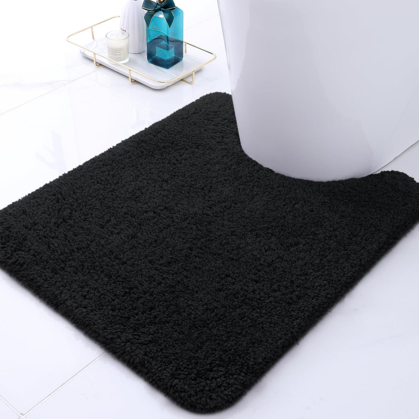 Smiry Microfiber U-Shaped Toilet Rugs