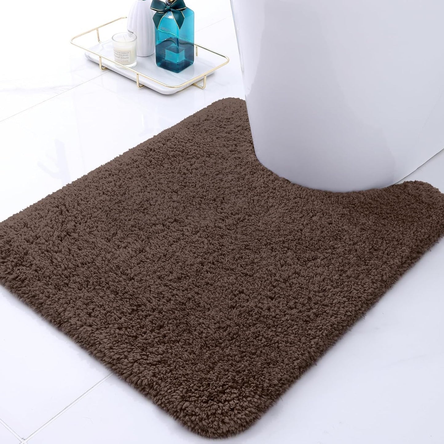 Smiry Microfiber U-Shaped Toilet Rugs