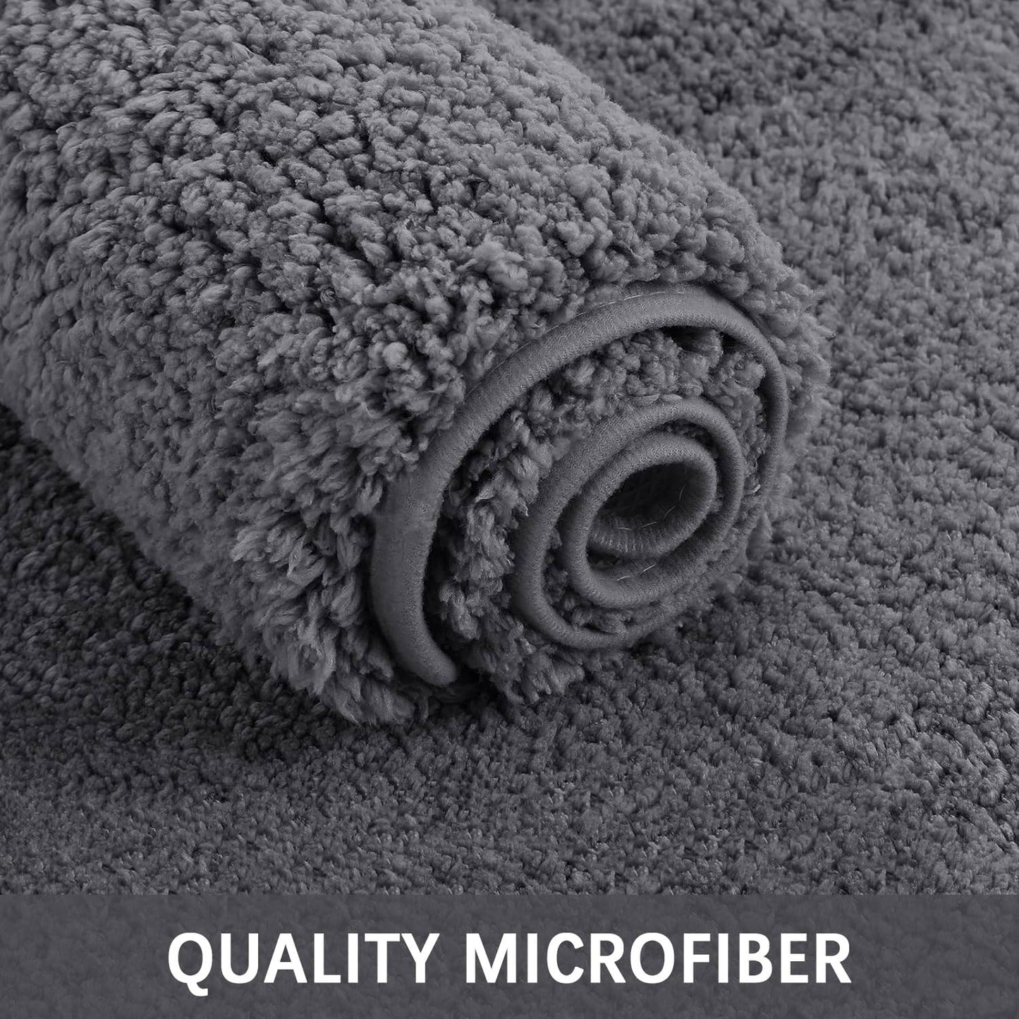 Smiry Microfiber Bathroom Rugs 2 Piece Set