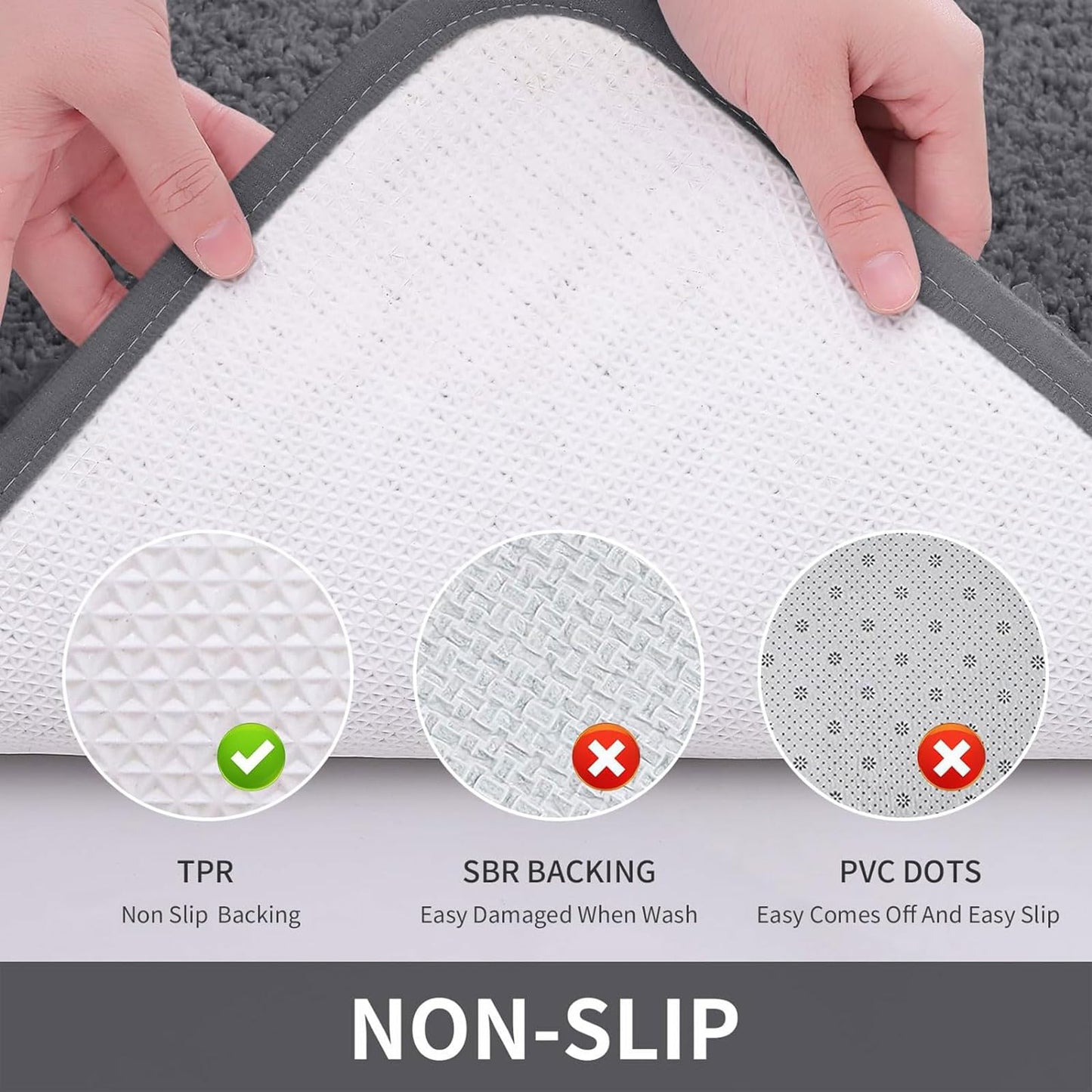 Smiry Microfiber Bathroom Rugs 2 Piece Set