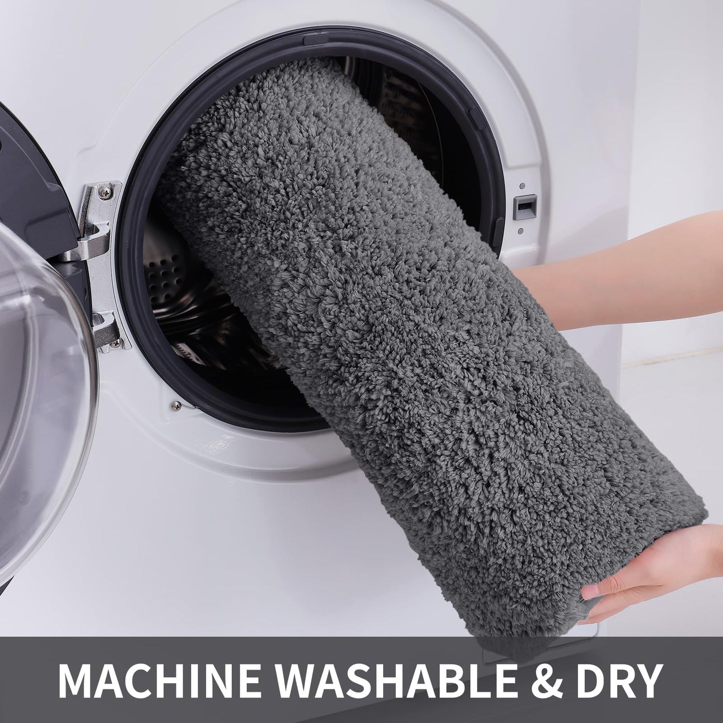 Smiry Microfiber Bathroom Rugs 2 Piece Set