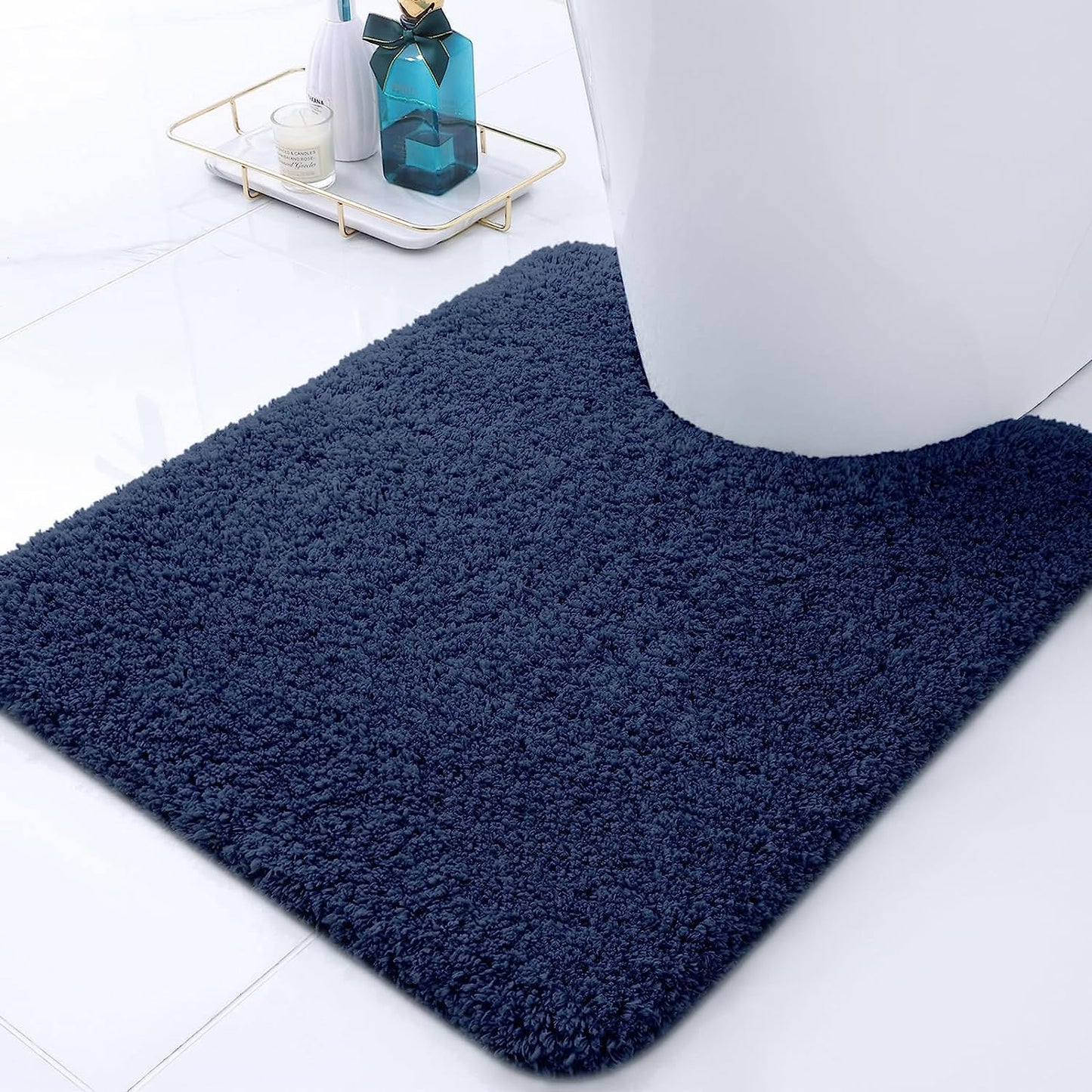 Smiry Microfiber U-Shaped Toilet Rugs