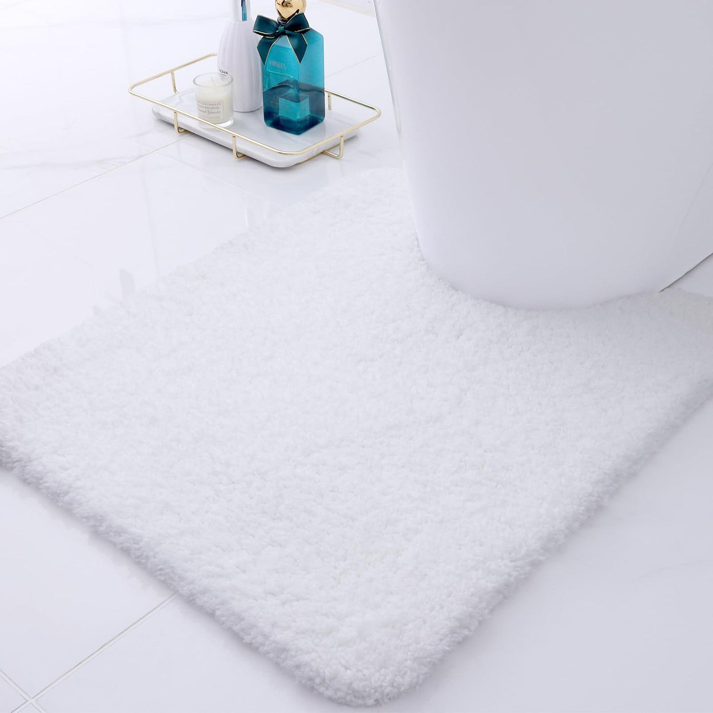 Smiry Microfiber U-Shaped Toilet Rugs